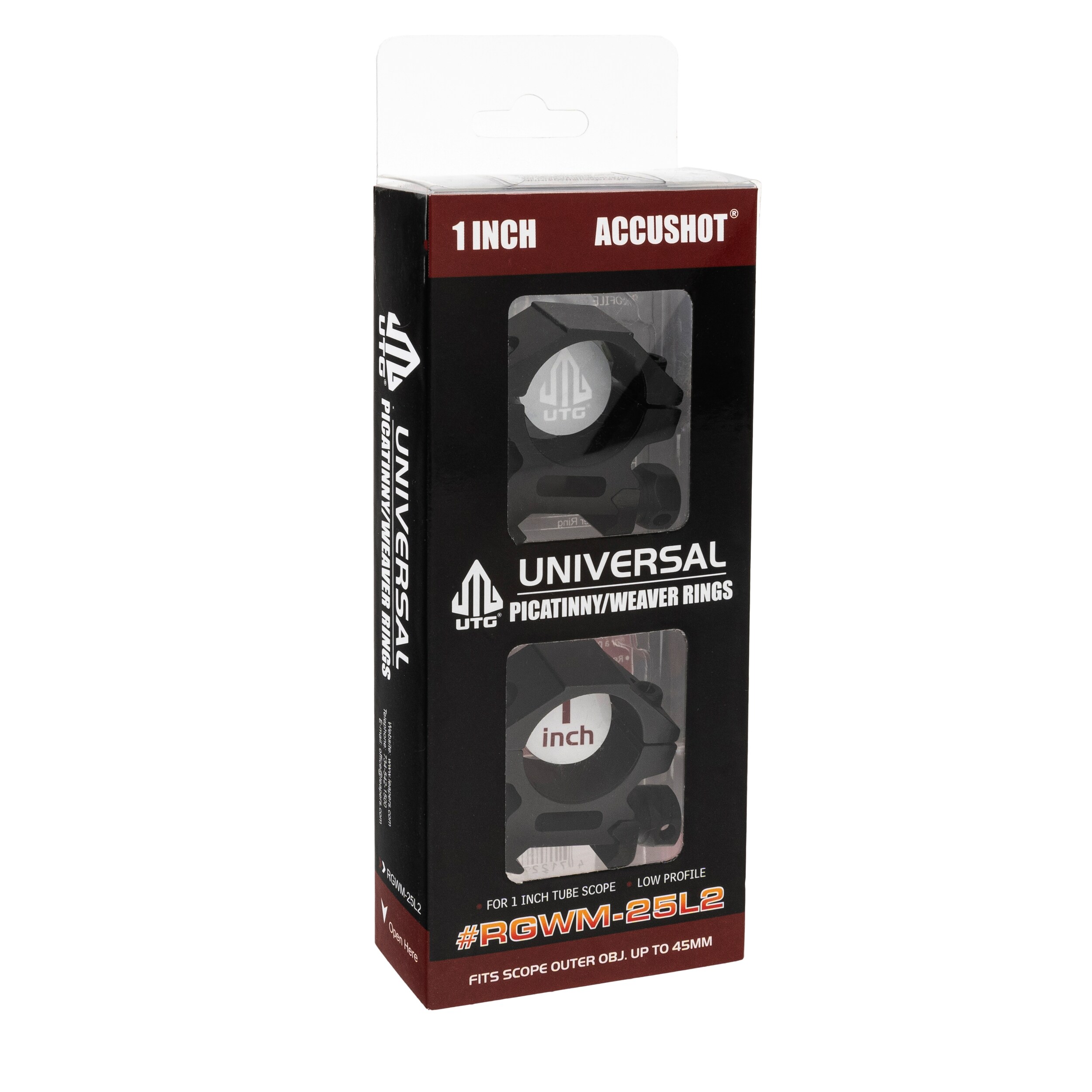 Montaż UTG 2-częściowy niski Profile Scope Hex Thumb Nut Picatinny 1