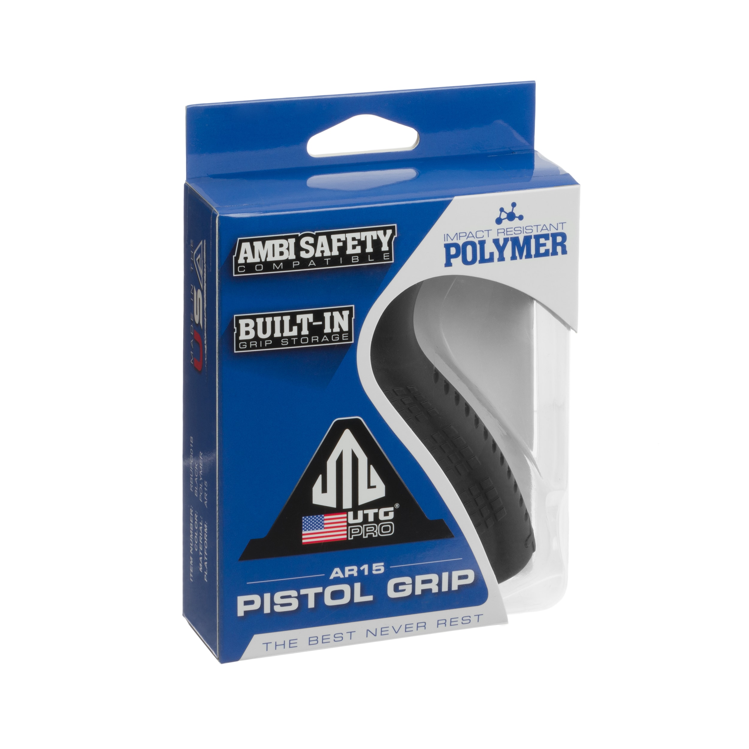 Chwyt pistoletowy UTG Pro Ambidextrous do karabinków AR-15 - Black