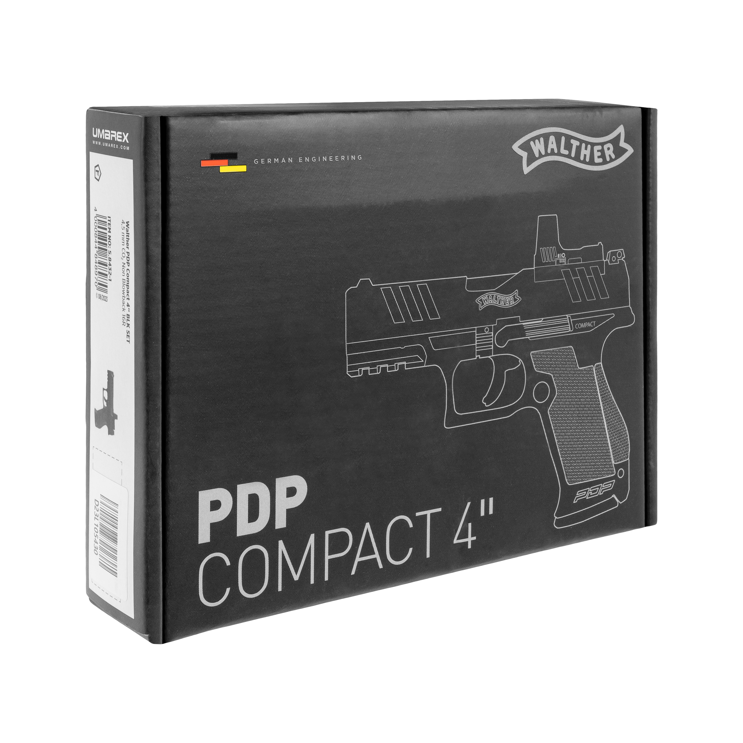 Wiatrówka Walther PDP Compact Set 4,5 mm - Black