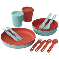 Zestaw turystyczny Sea To Summit Passage Dinnerware 14 elementów - Aqua Sea/Spicy Orange