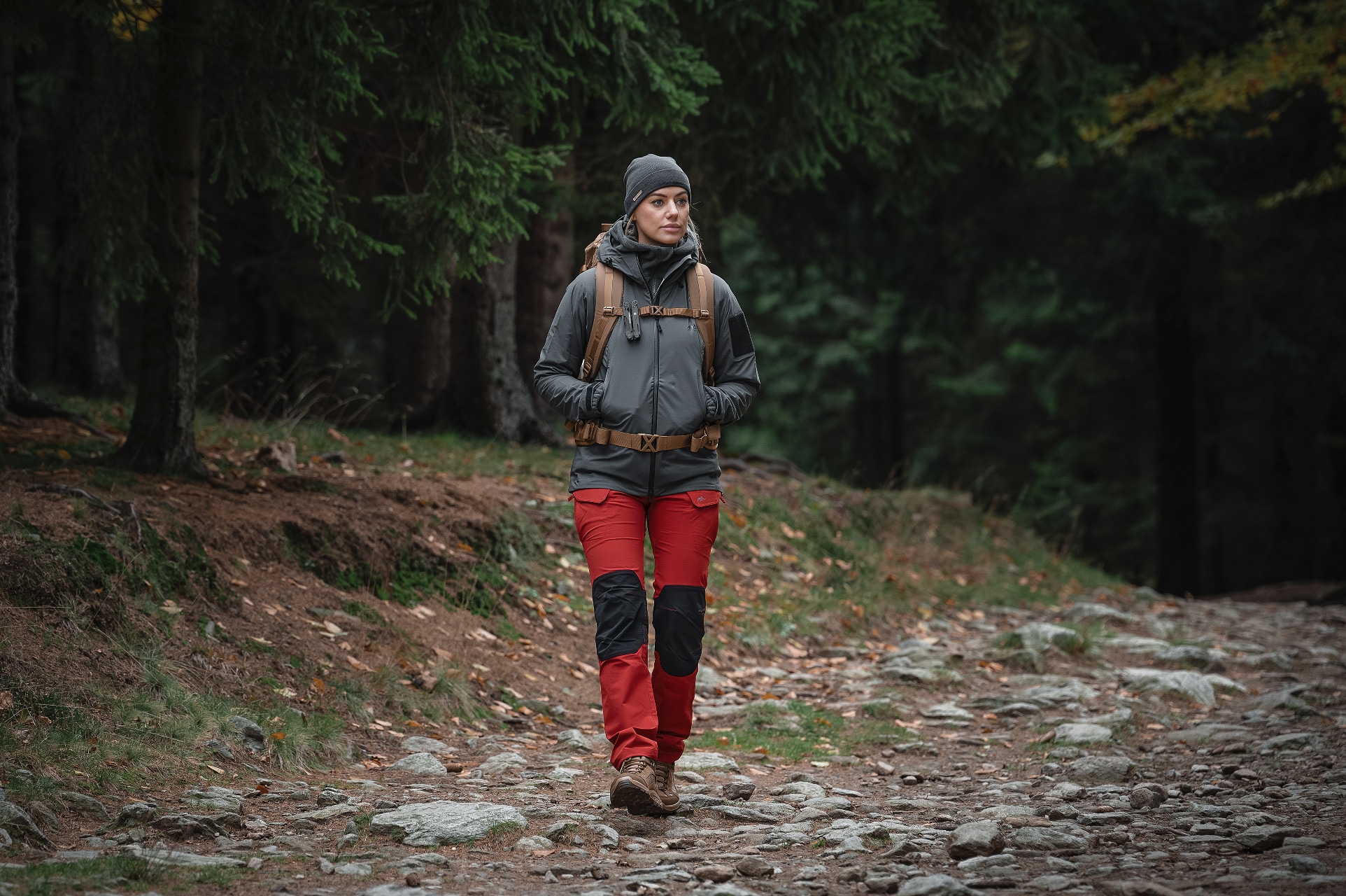 Жіночі штани Helikon-Tex OTP VersaStretch - Crimson Sky/Black