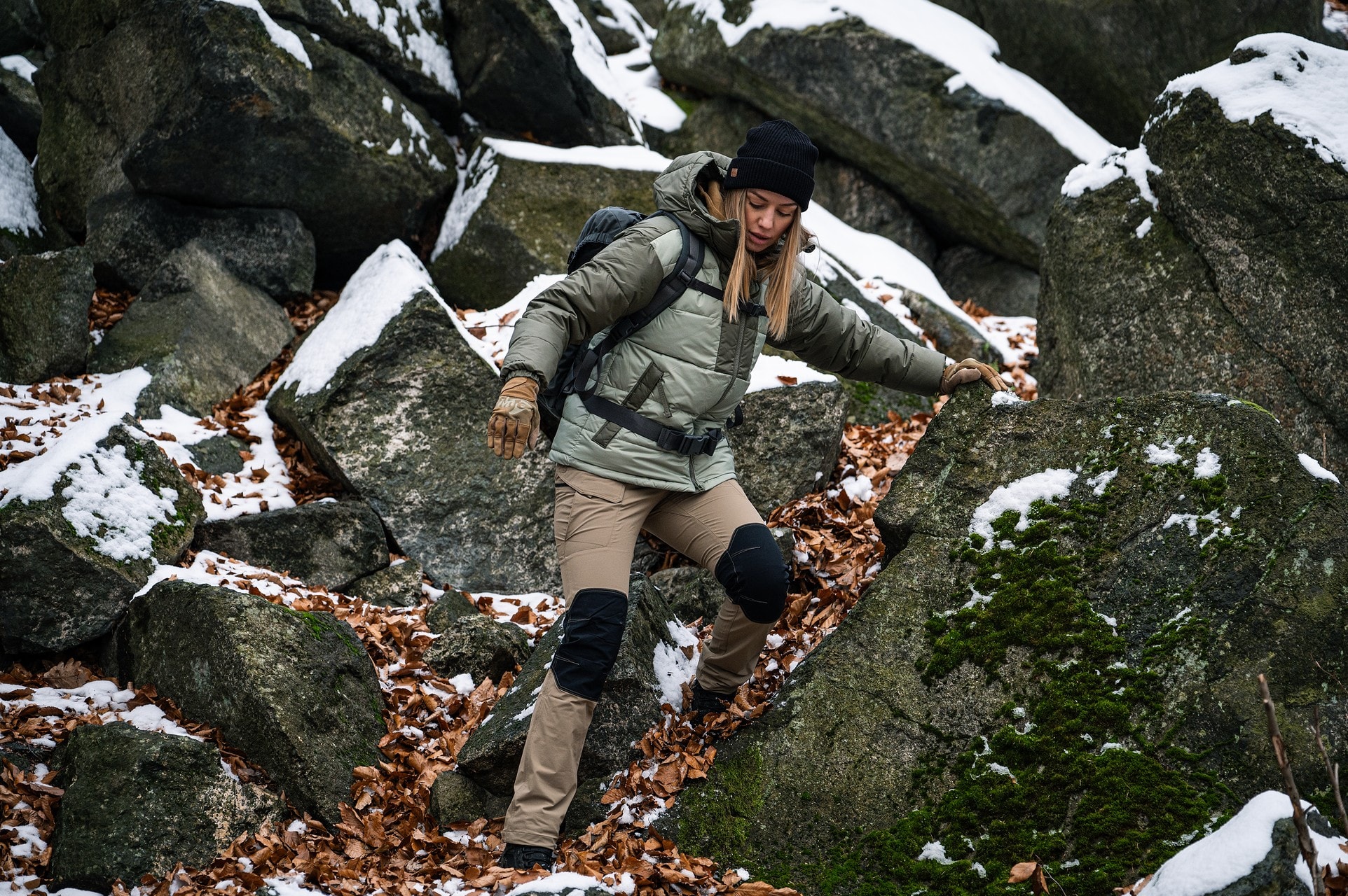 Жіночі штани Helikon-Tex OTP VersaStretch - Khaki/Black