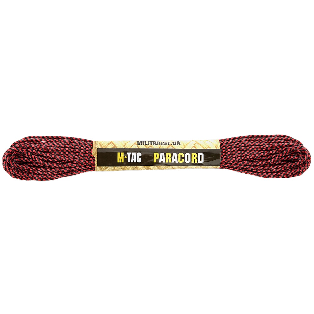Парашутна мотузка Minicord M-Tac 15 м - Black/Red