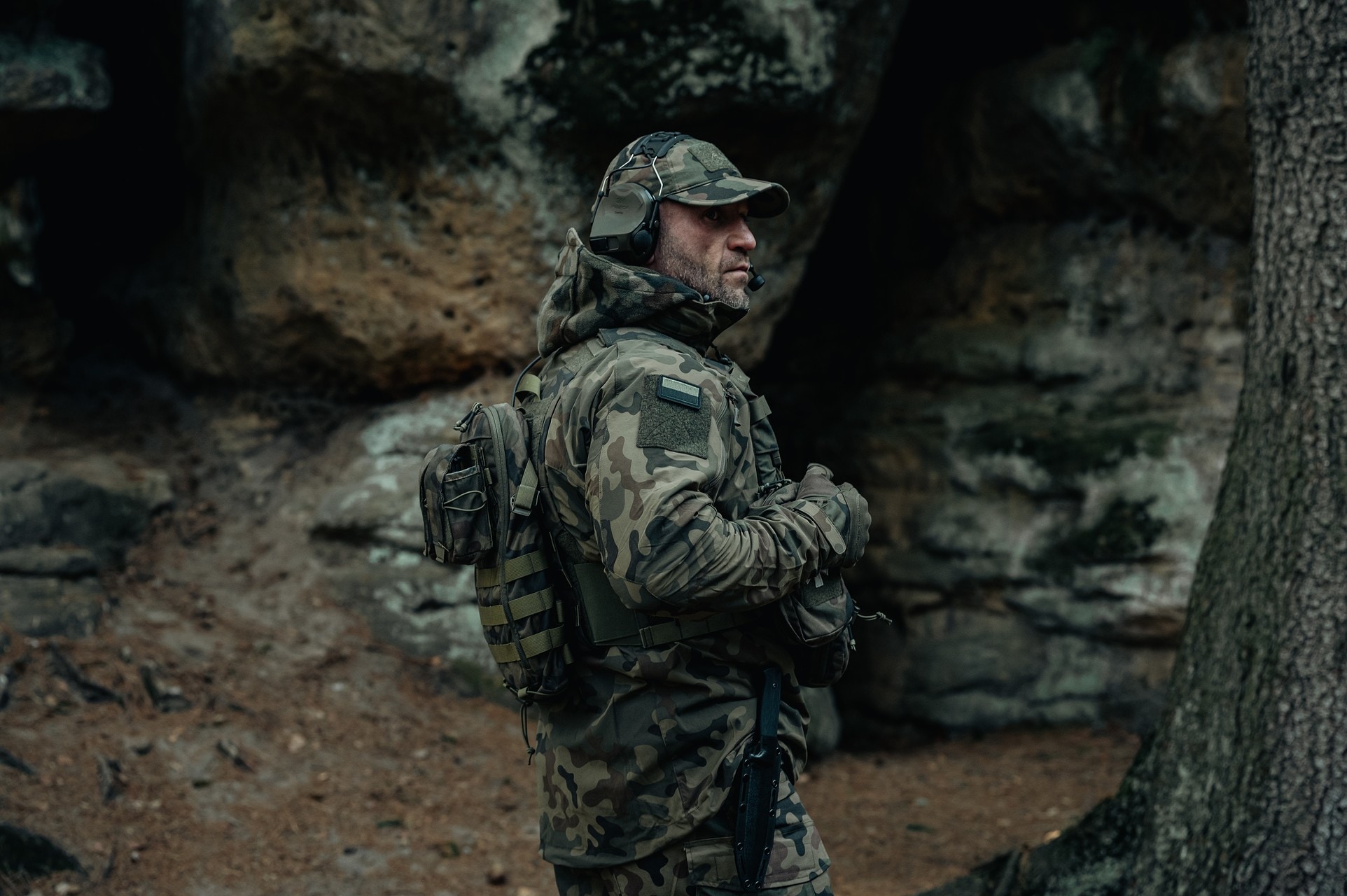 Kurtka Helikon-Tex Trooper StormStretch Softshell MK2 - wz.93 Pantera PL Woodland