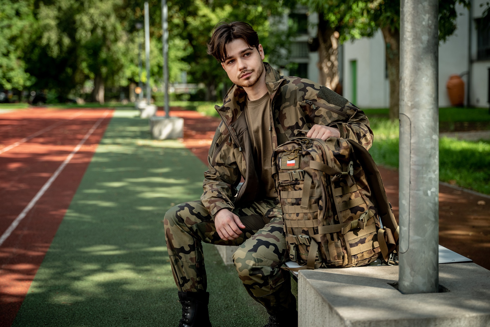 Kurtka Helikon-Tex Trooper StormStretch Softshell MK2 - wz.93 Pantera PL Woodland