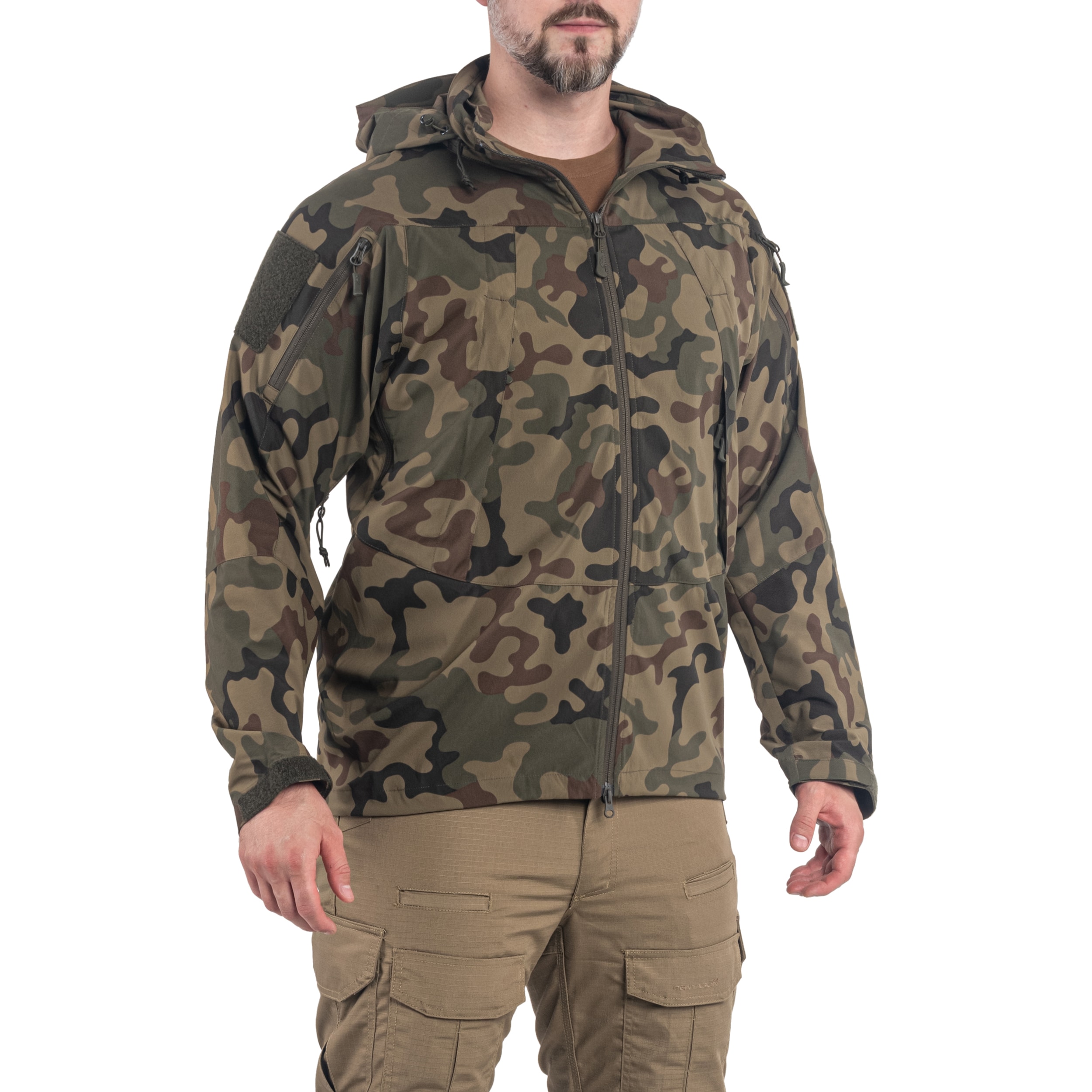 Kurtka Helikon-Tex Trooper StormStretch Softshell MK2 - wz.93 Pantera PL Woodland
