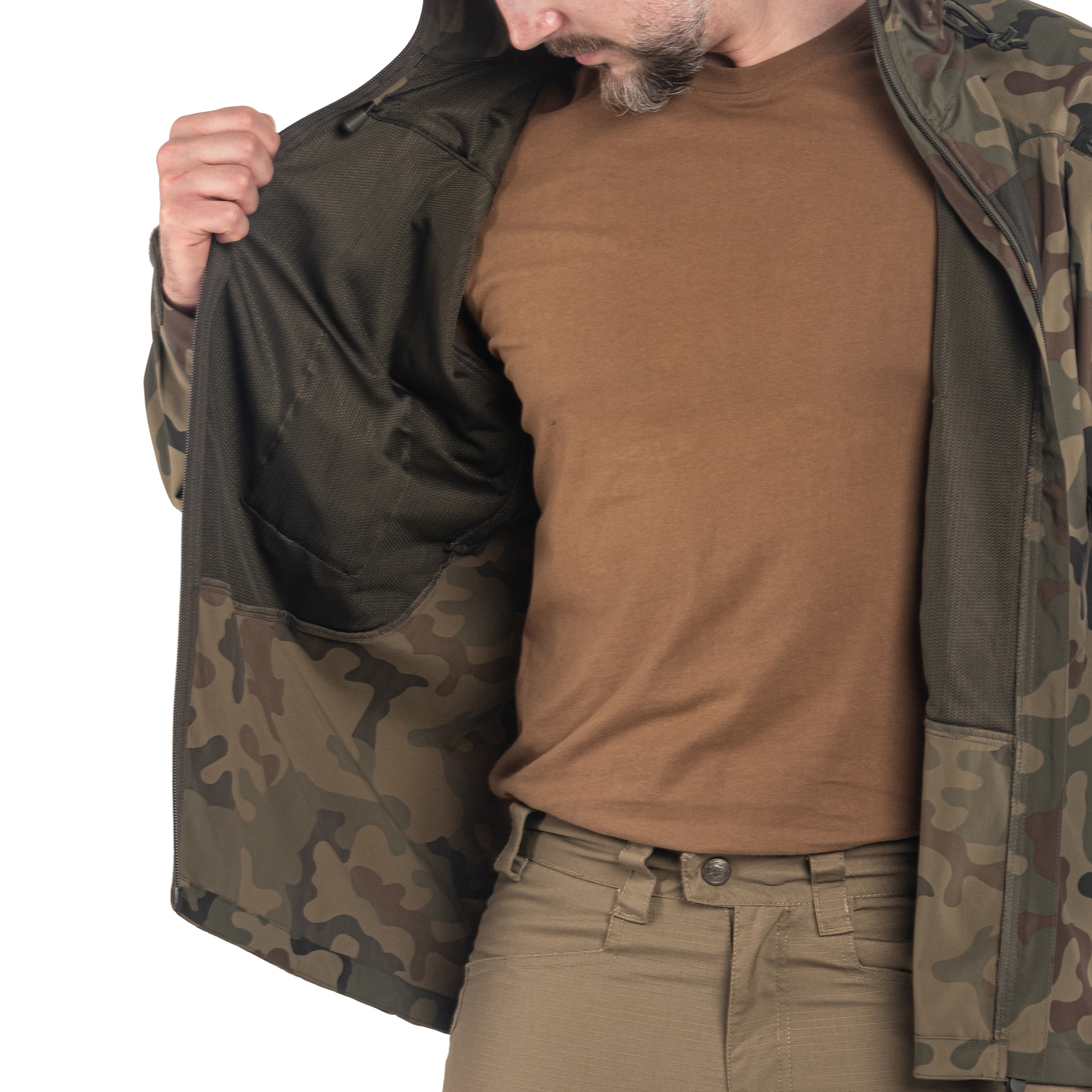 Kurtka Helikon-Tex Trooper StormStretch Softshell MK2 - wz.93 Pantera PL Woodland