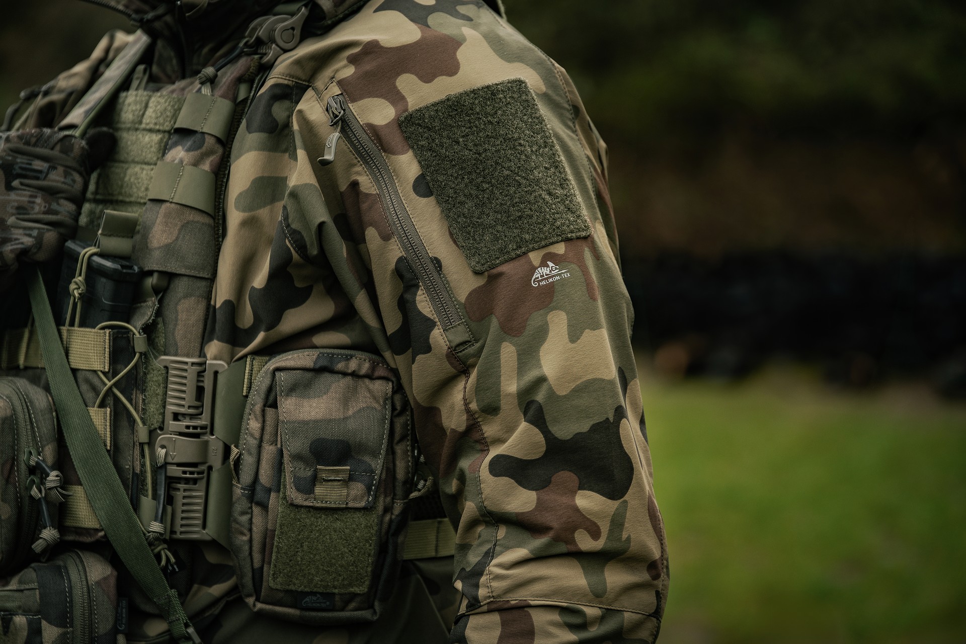 Kurtka Helikon-Tex Trooper StormStretch Softshell MK2 - wz.93 Pantera PL Woodland