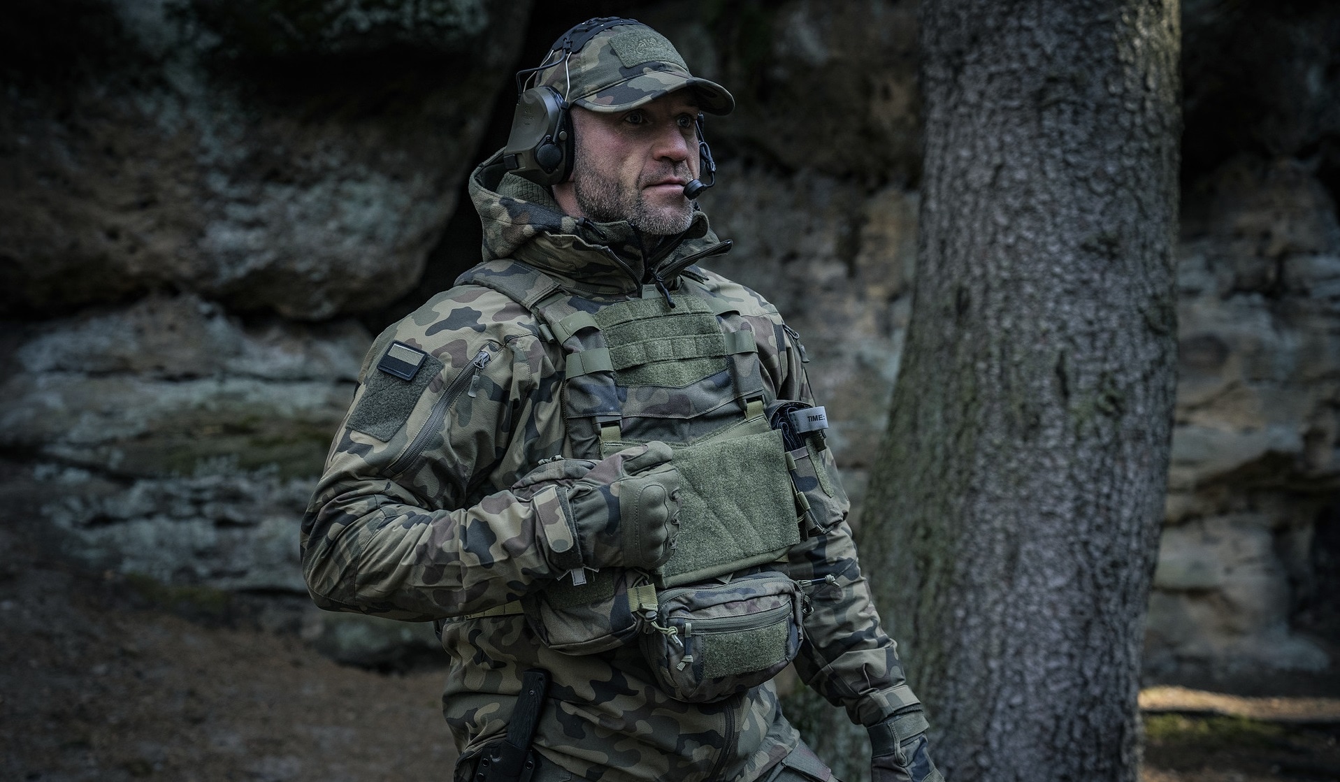 Kurtka Helikon-Tex Trooper StormStretch Softshell MK2 - wz.93 Pantera PL Woodland