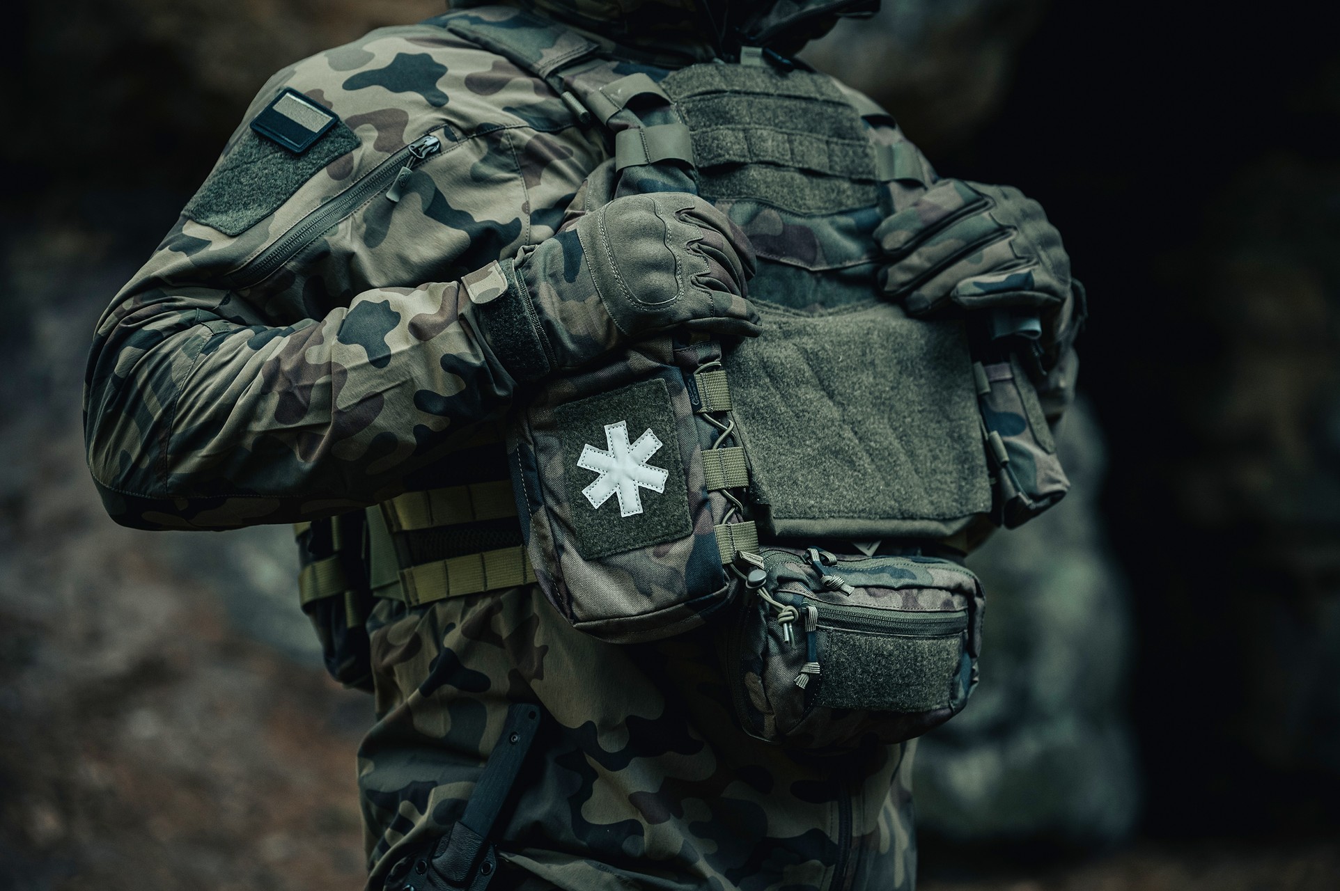 Kurtka Helikon Trooper StormStretch Softshell MK2 - PL Woodland