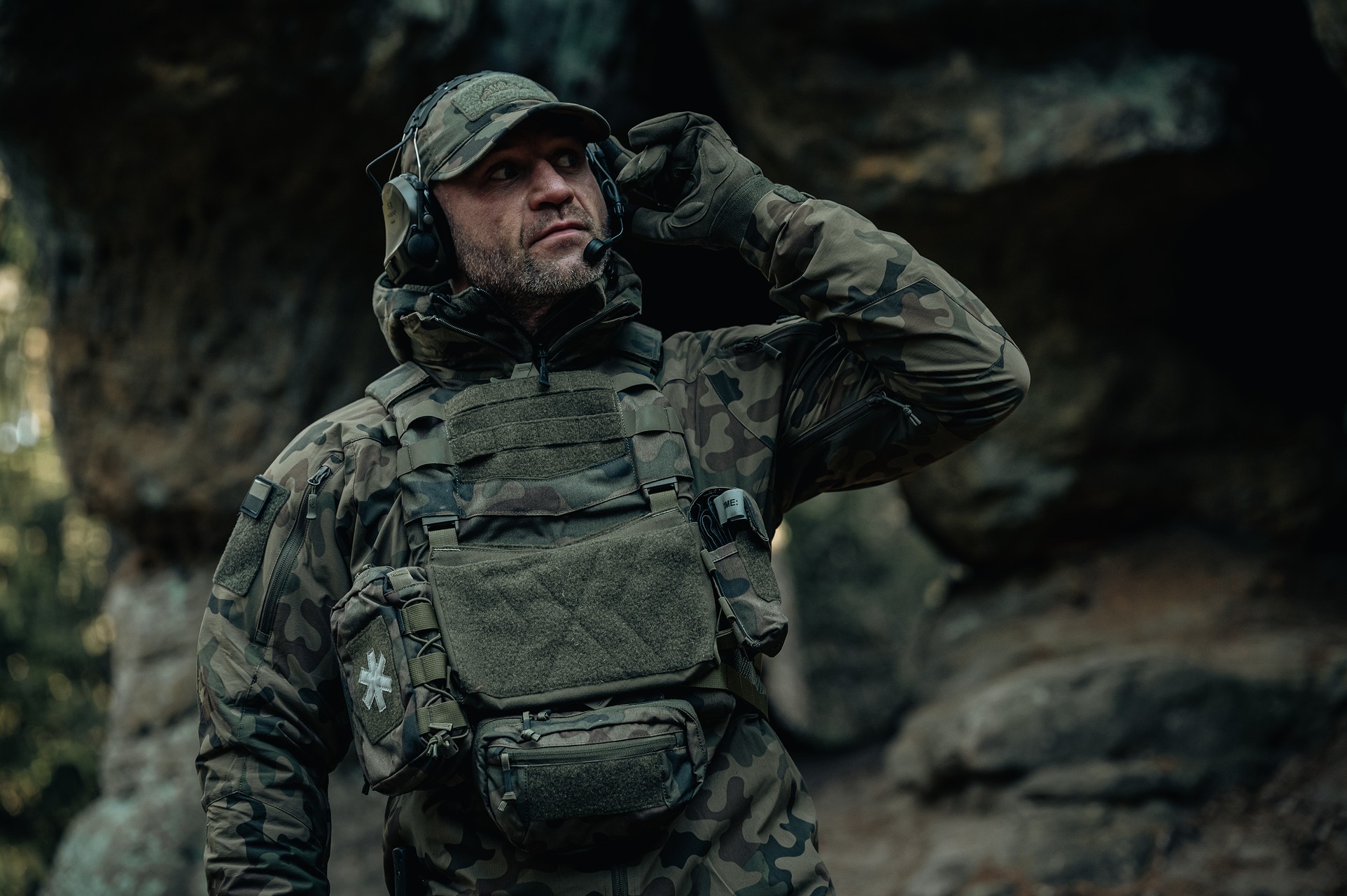 Kurtka Helikon Trooper StormStretch Softshell MK2 - PL Woodland