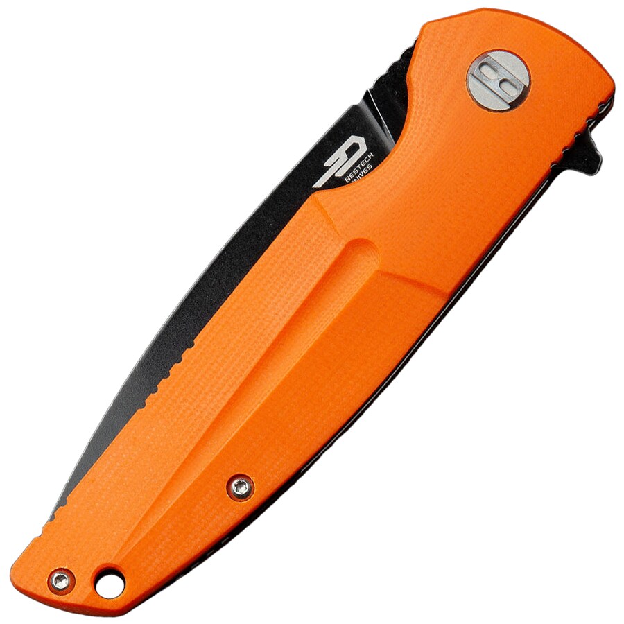 Nóż składany Bestech Knives Fin Black Stonewash - Orange