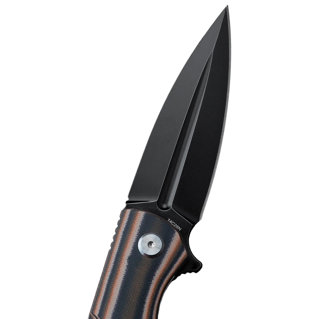 Nóż składany Bestech Knives Fin Black Stonewash - Black/Orange/Beige