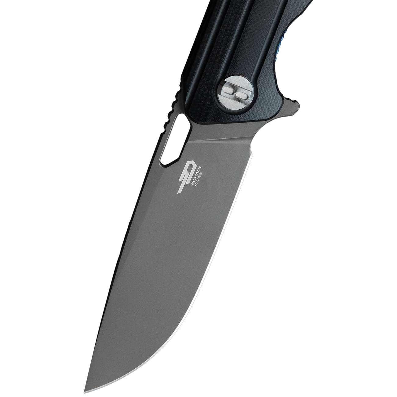 Bestech Knives Circuit Grey Titanium Folding Knife - Black