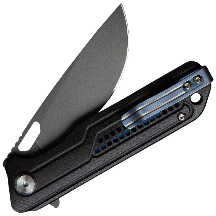 Bestech Knives Circuit Grey Titanium Folding Knife - Black