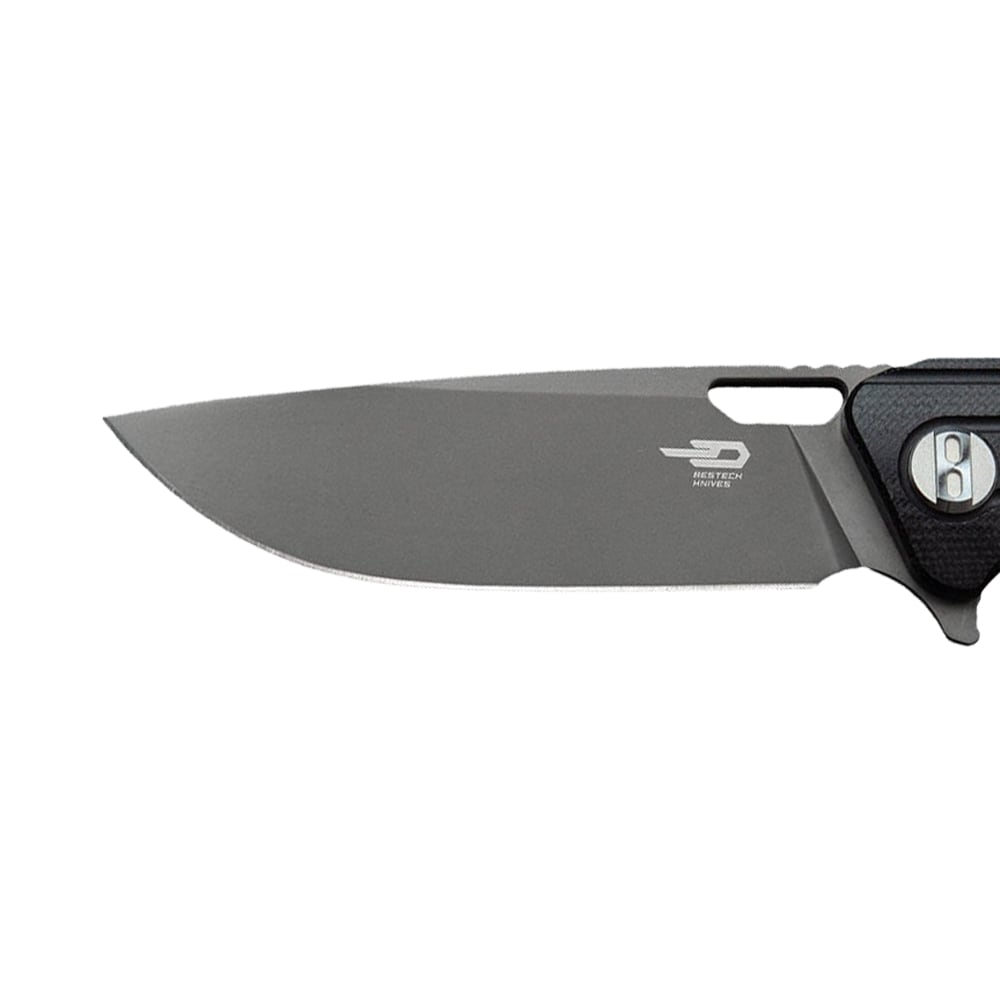 Bestech Knives Circuit Grey Titanium Folding Knife - Black