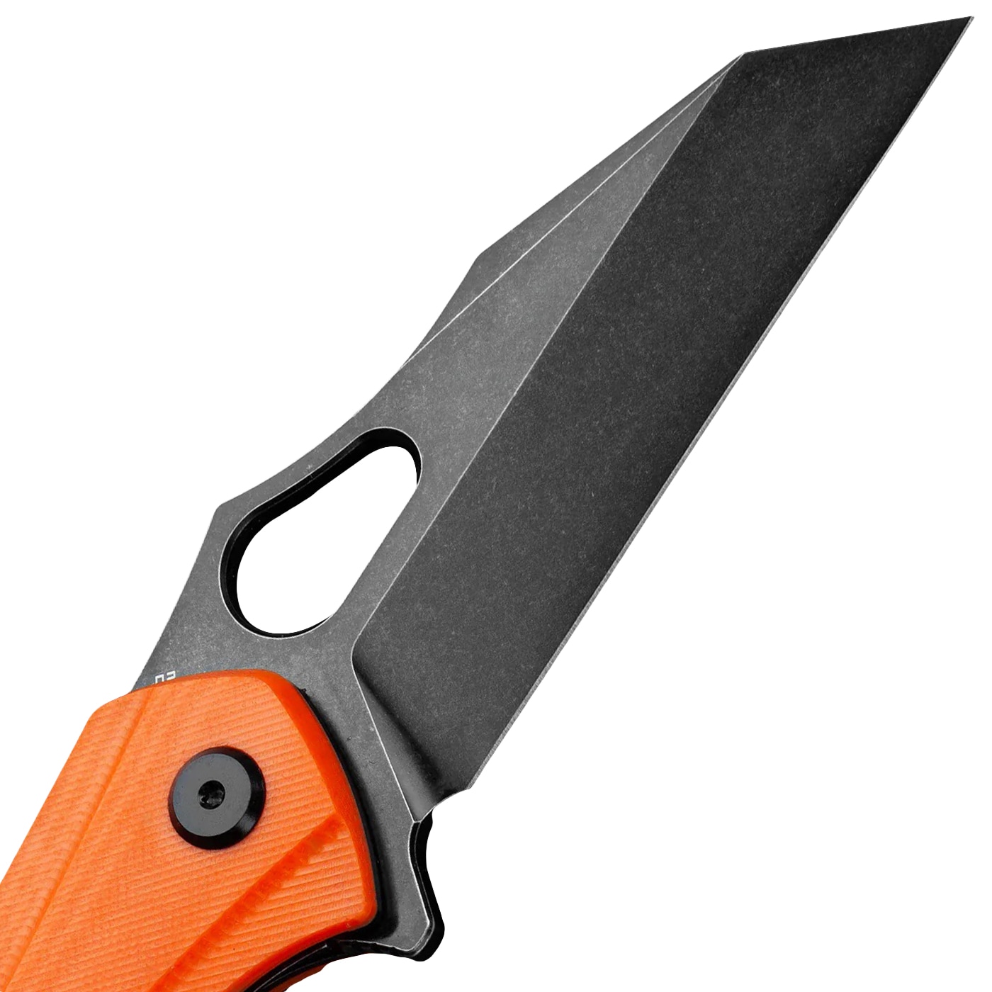 Bestech Knives Operator Black Stonewash Folding Knife - Orange