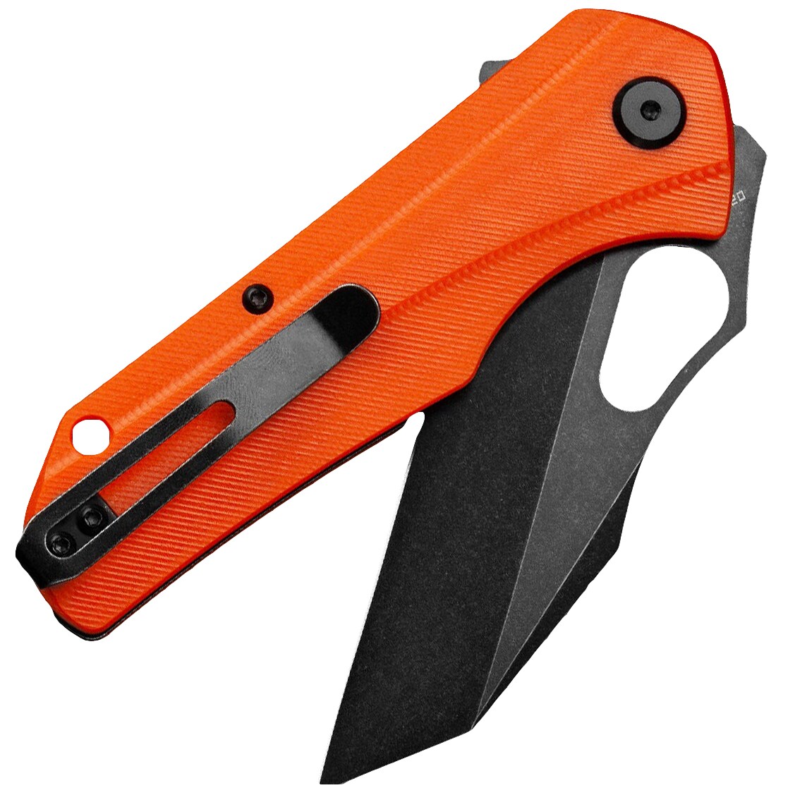 Bestech Knives Operator Black Stonewash Folding Knife - Orange