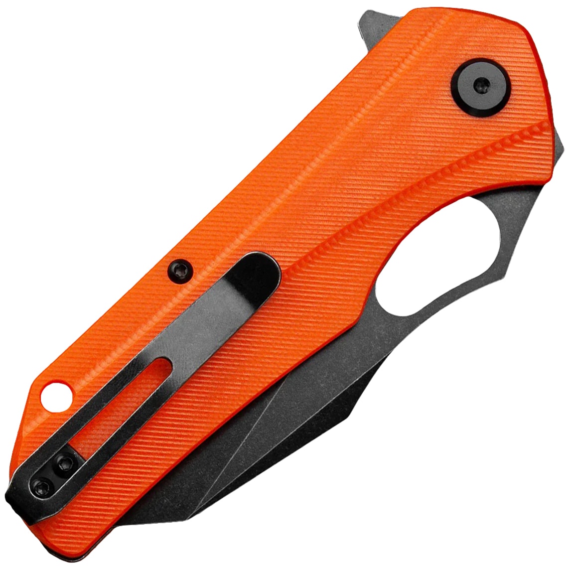 Bestech Knives Operator Black Stonewash Folding Knife - Orange