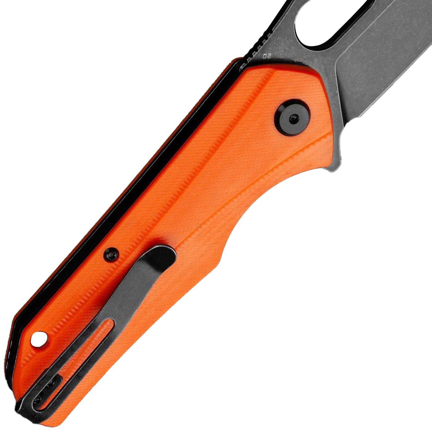 Bestech Knives Operator Black Stonewash Folding Knife - Orange