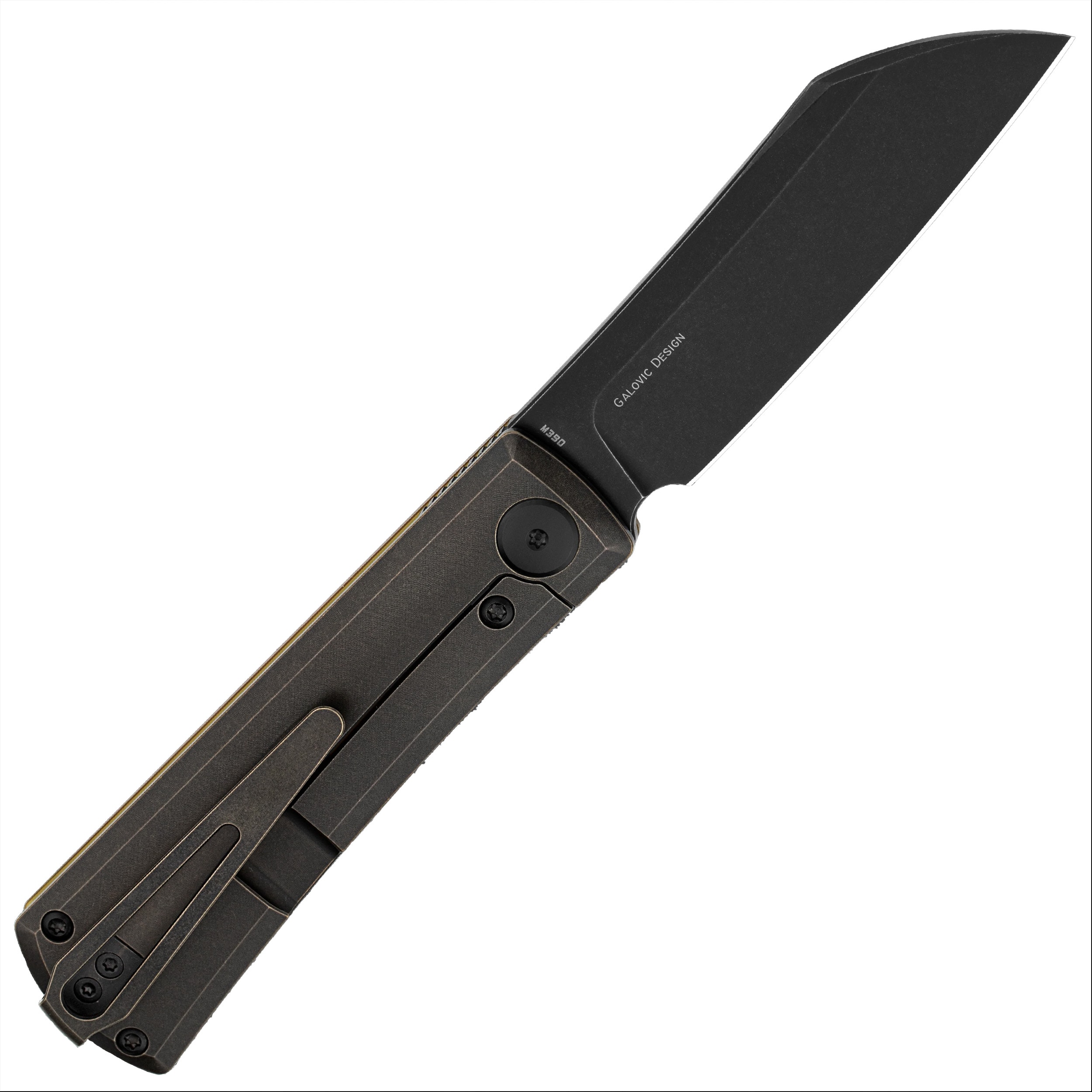 Nóż składany Bestech Knives Bruv - Black Stonewash/Bronze Black Titanium/Ultem 