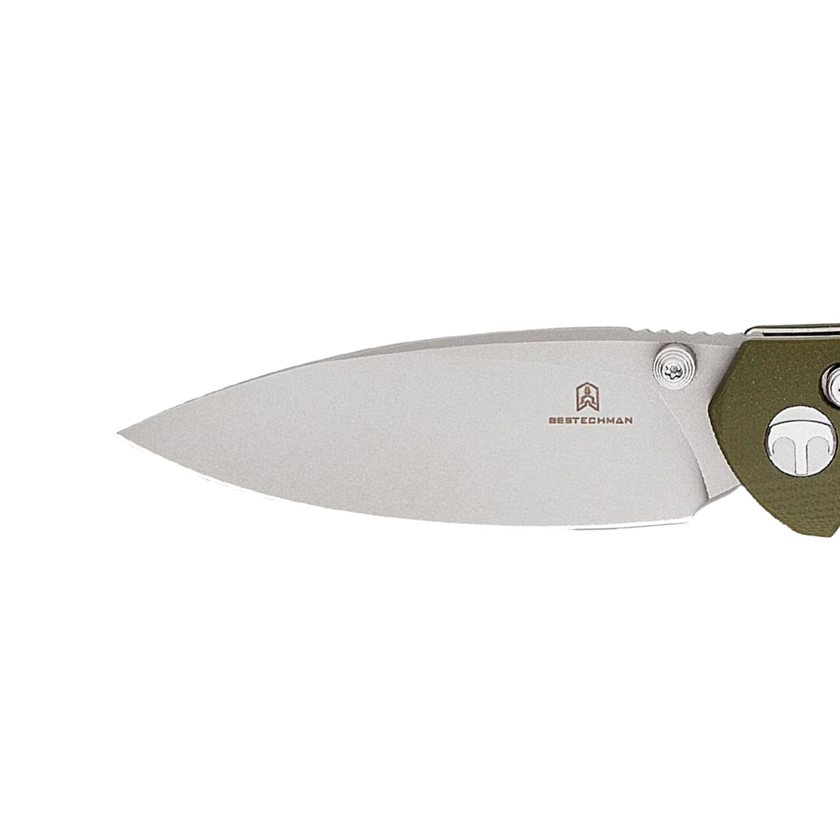 Nóż składany Bestechman Ronan Stonewash - OD Green