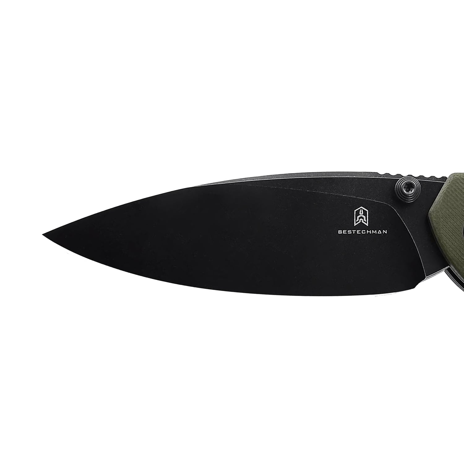 Nóż składany Bestechman Ronan Black Titanized Stonewash - Olive