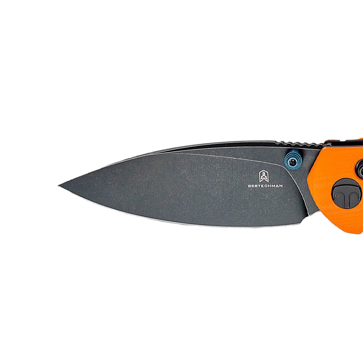Nóż składany Bestechman Ronan Black Titanized Stonewash - Orange