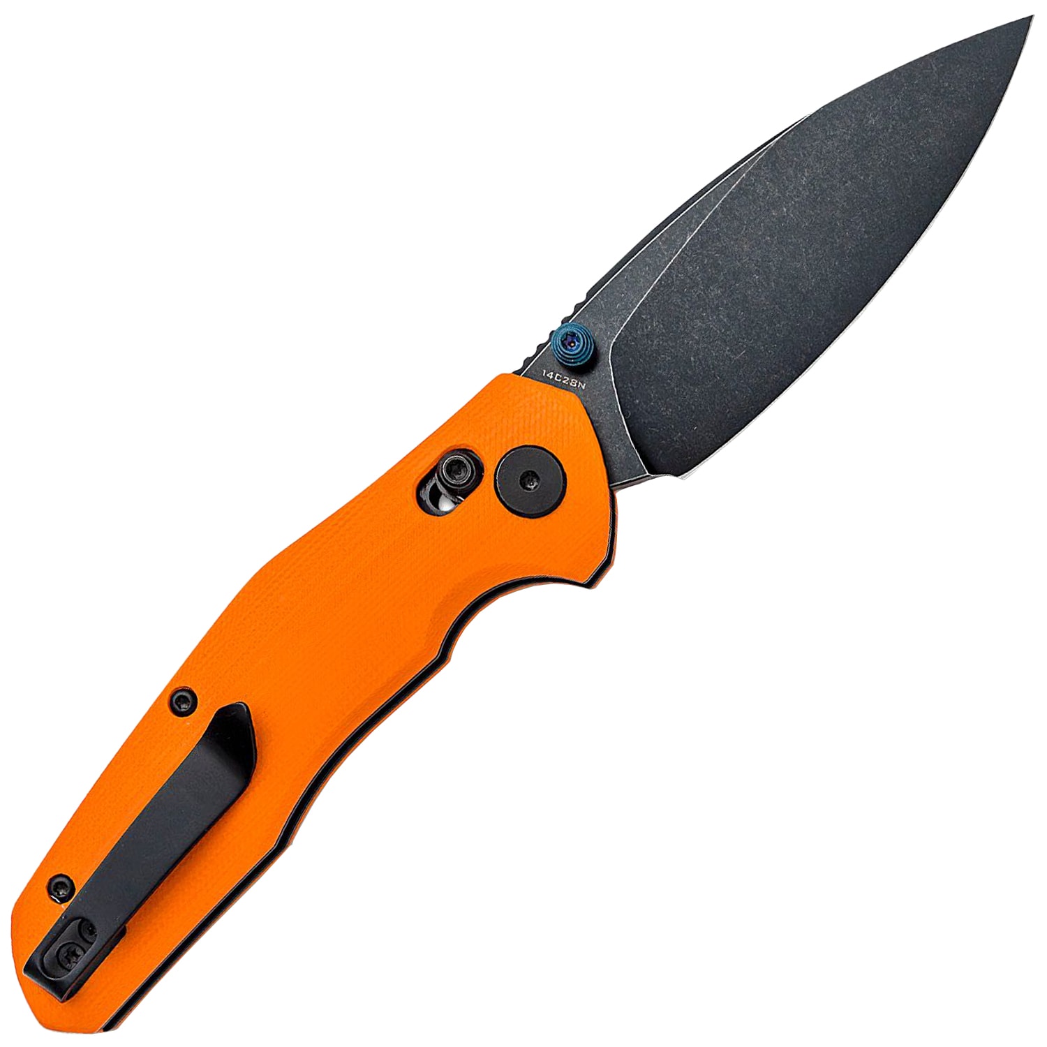 Nóż składany Bestechman Ronan Black Titanized Stonewash - Orange