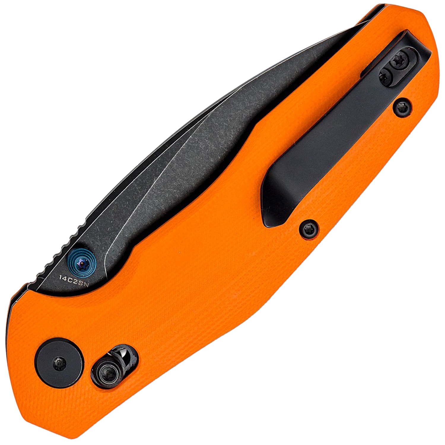 Nóż składany Bestechman Ronan Black Titanized Stonewash - Orange