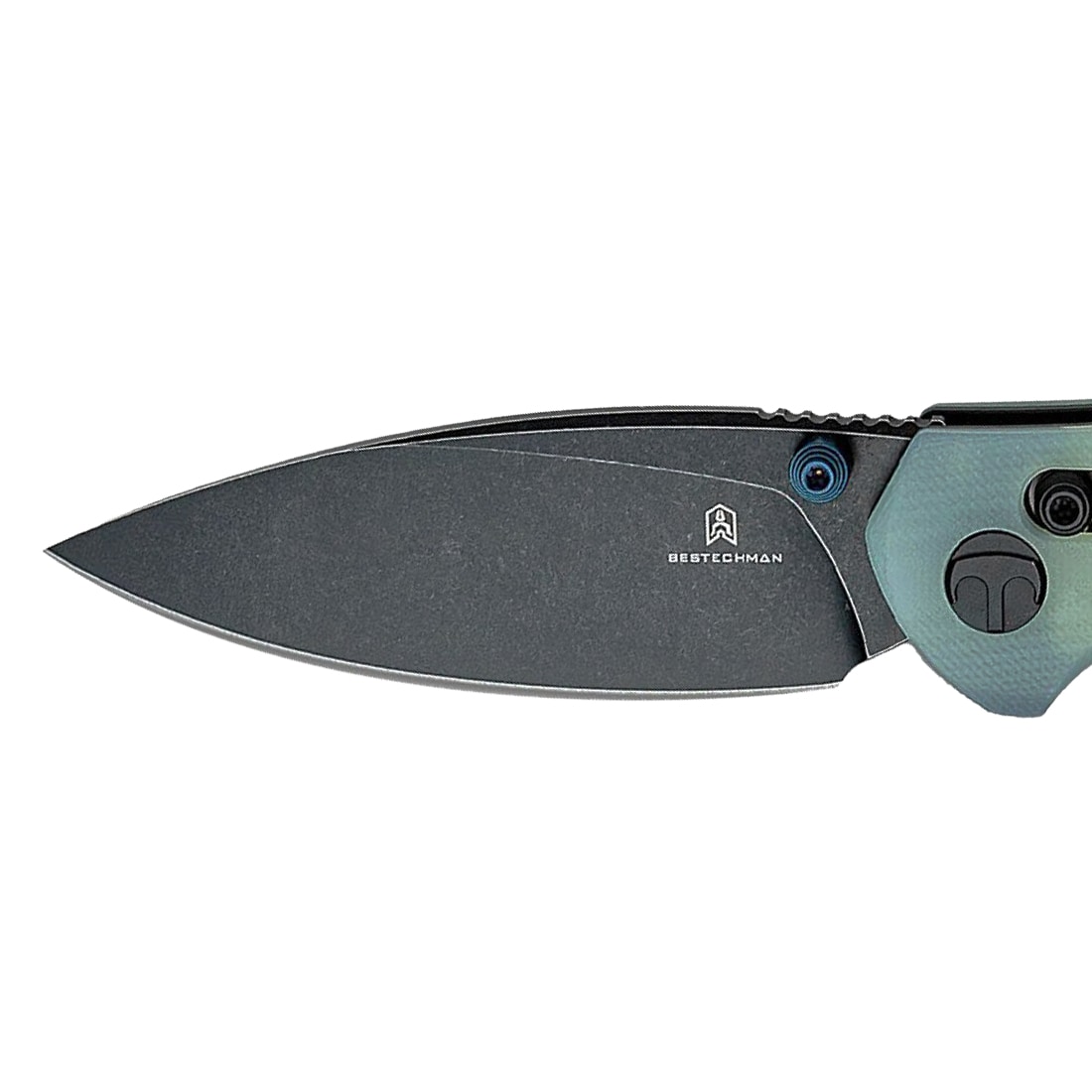 Nóż składany Bestechman Ronan Black Titanized Stonewash - Jade