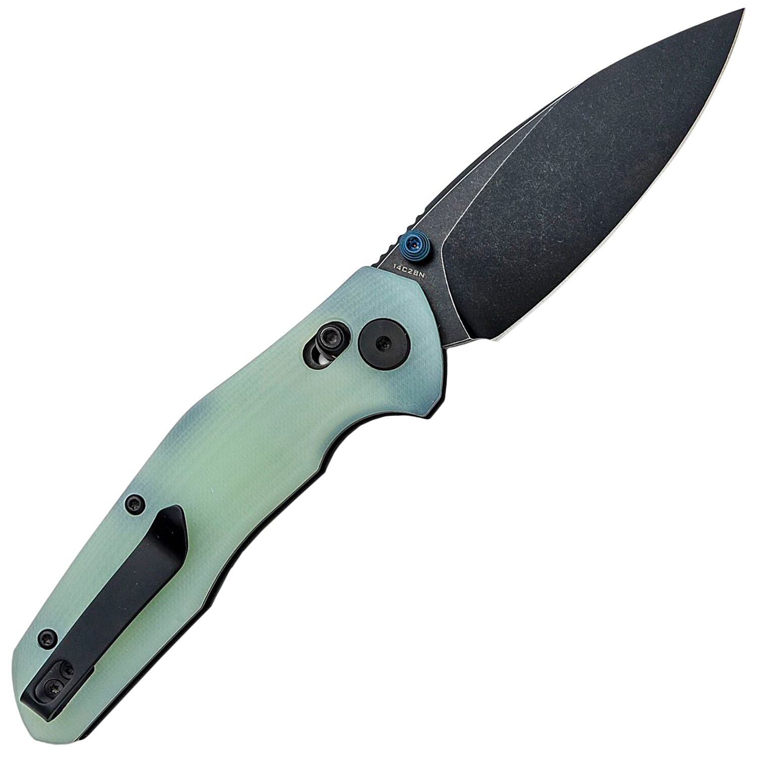 Nóż składany Bestechman Ronan Black Titanized Stonewash - Jade