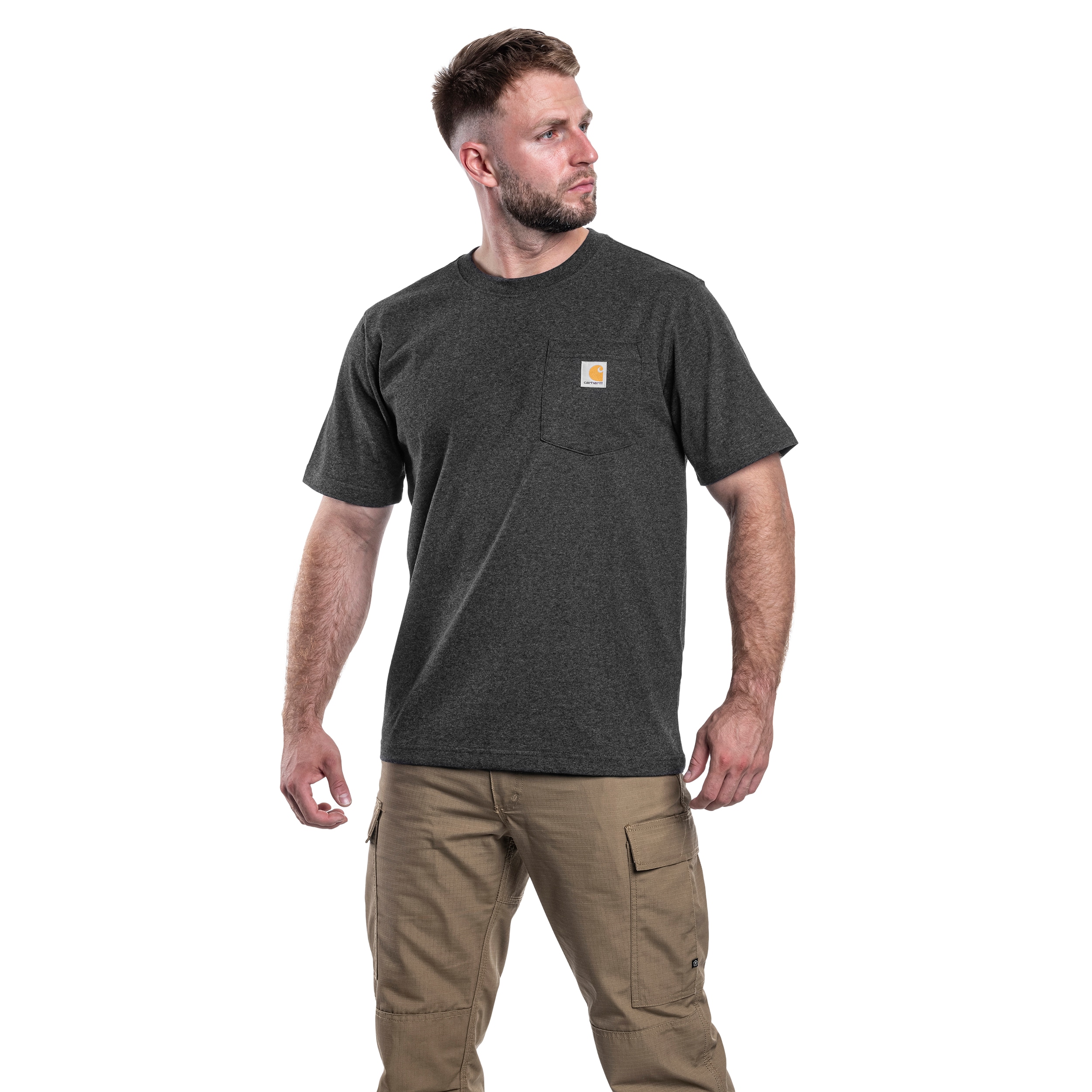 Koszulka T-Shirt Carhartt K87 Pocket - Carbon Heather