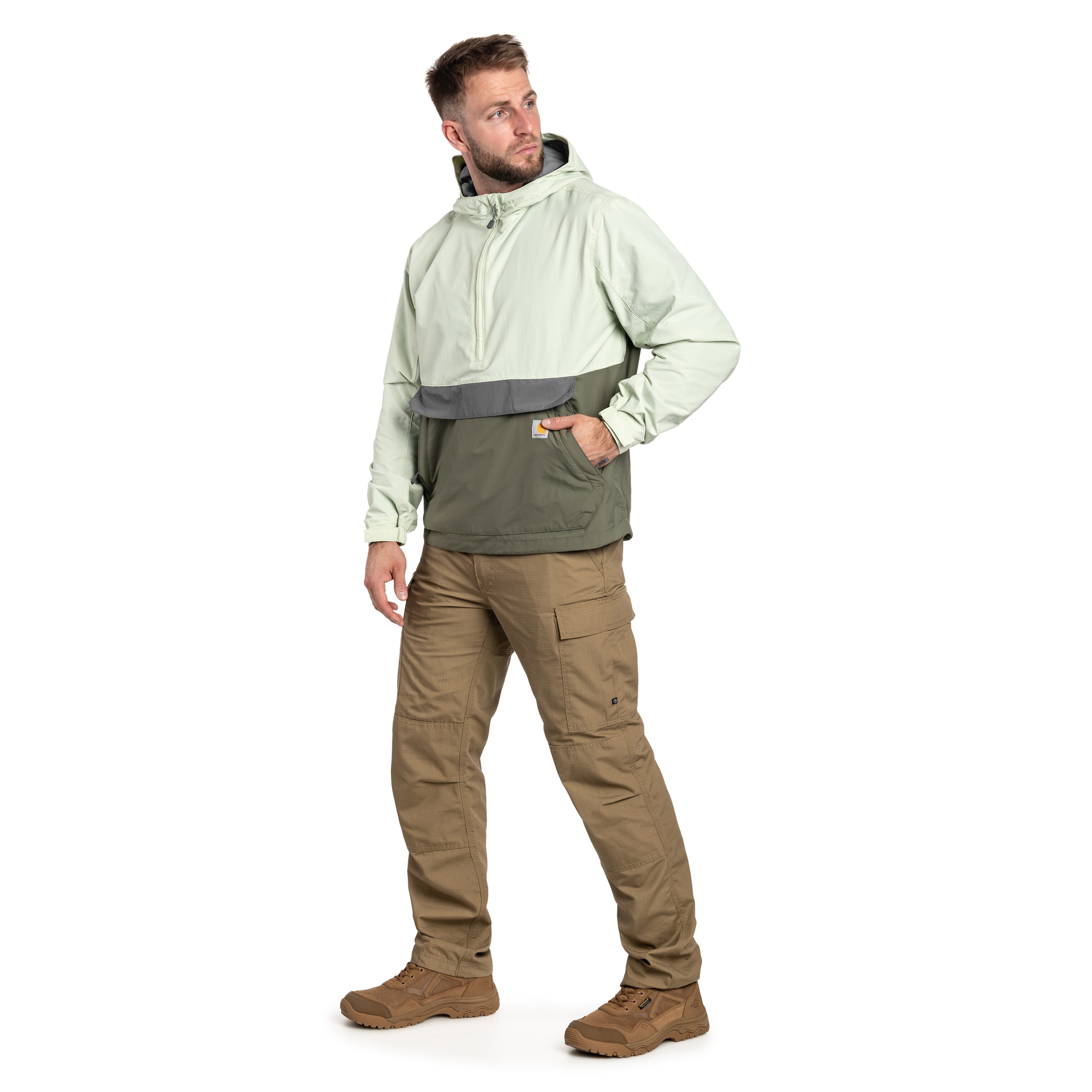 Kurtka Carhartt Anorak Rain Defender Lightweight Packable - Tender Green/Dusty Olive