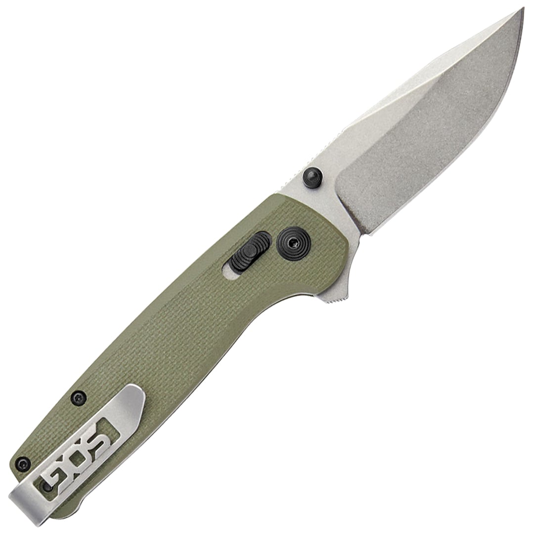 SOG Terminus XR G10 Stonewash Folding Knife - Olive Drab