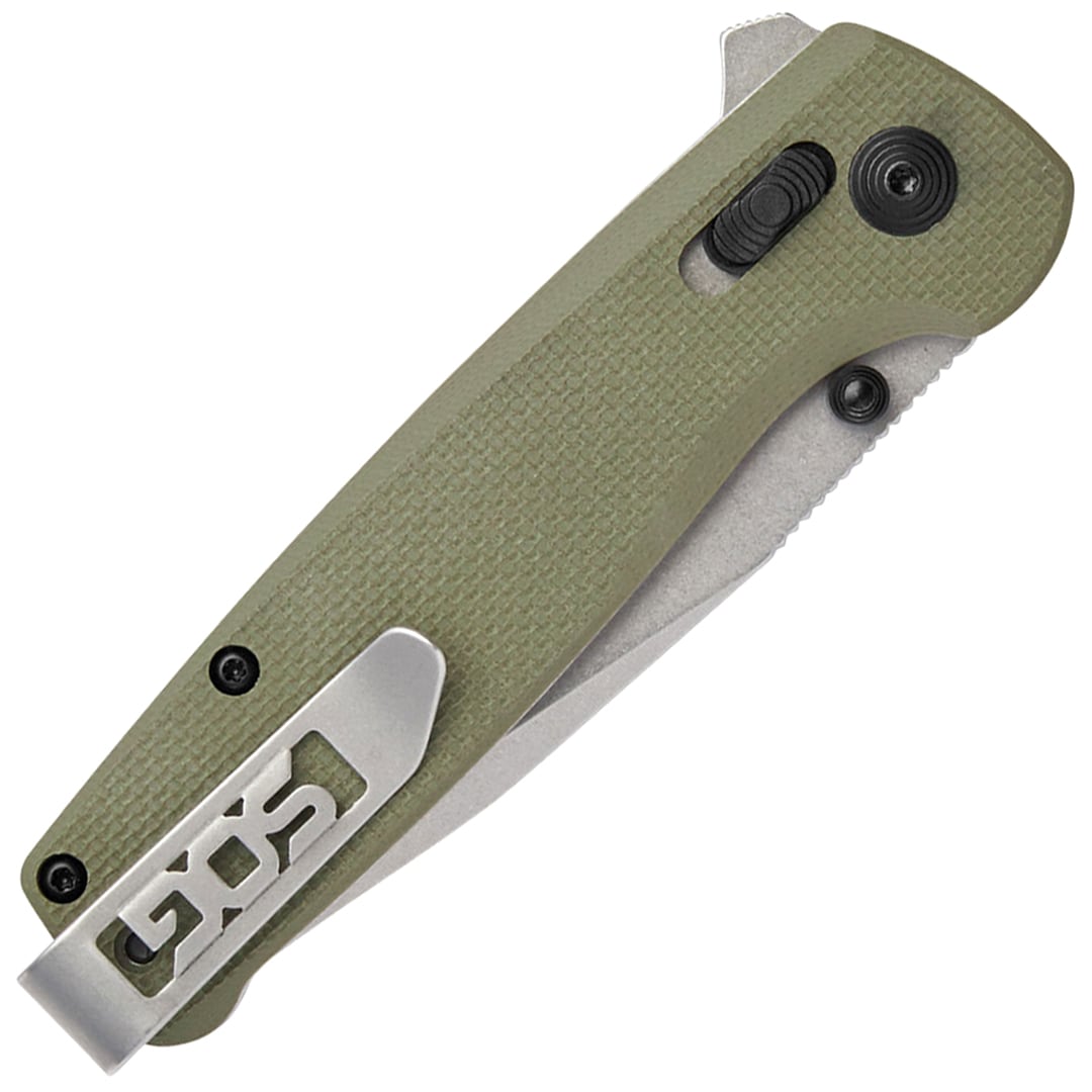 SOG Terminus XR G10 Stonewash Folding Knife - Olive Drab