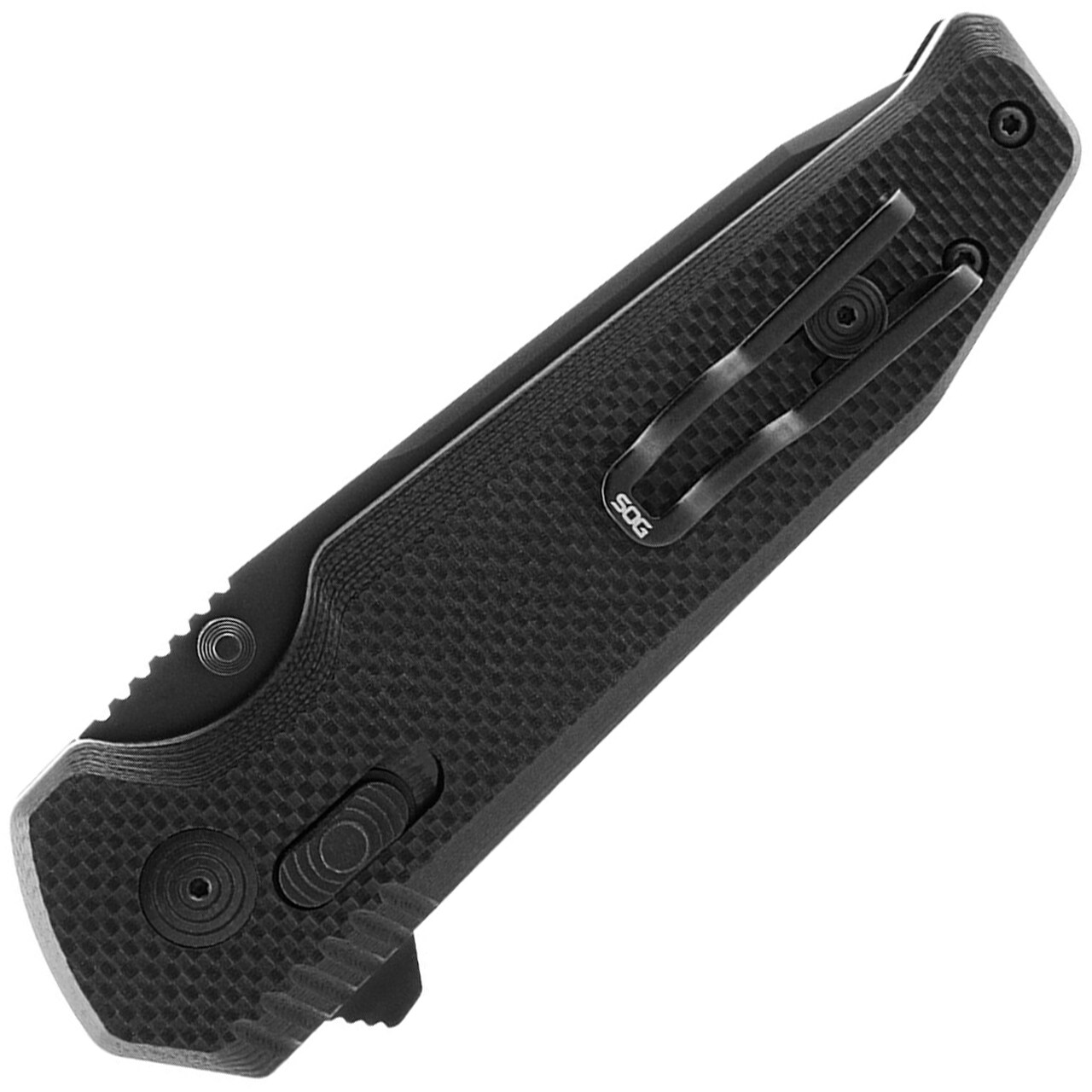SOG Vision XR Straight Edge Folding Knife - Black