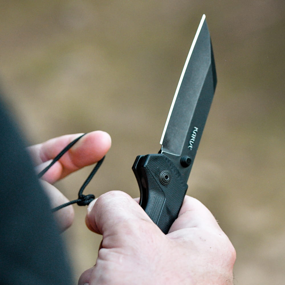 Nóż składany Karve Cold Steel AUS-10A - Black