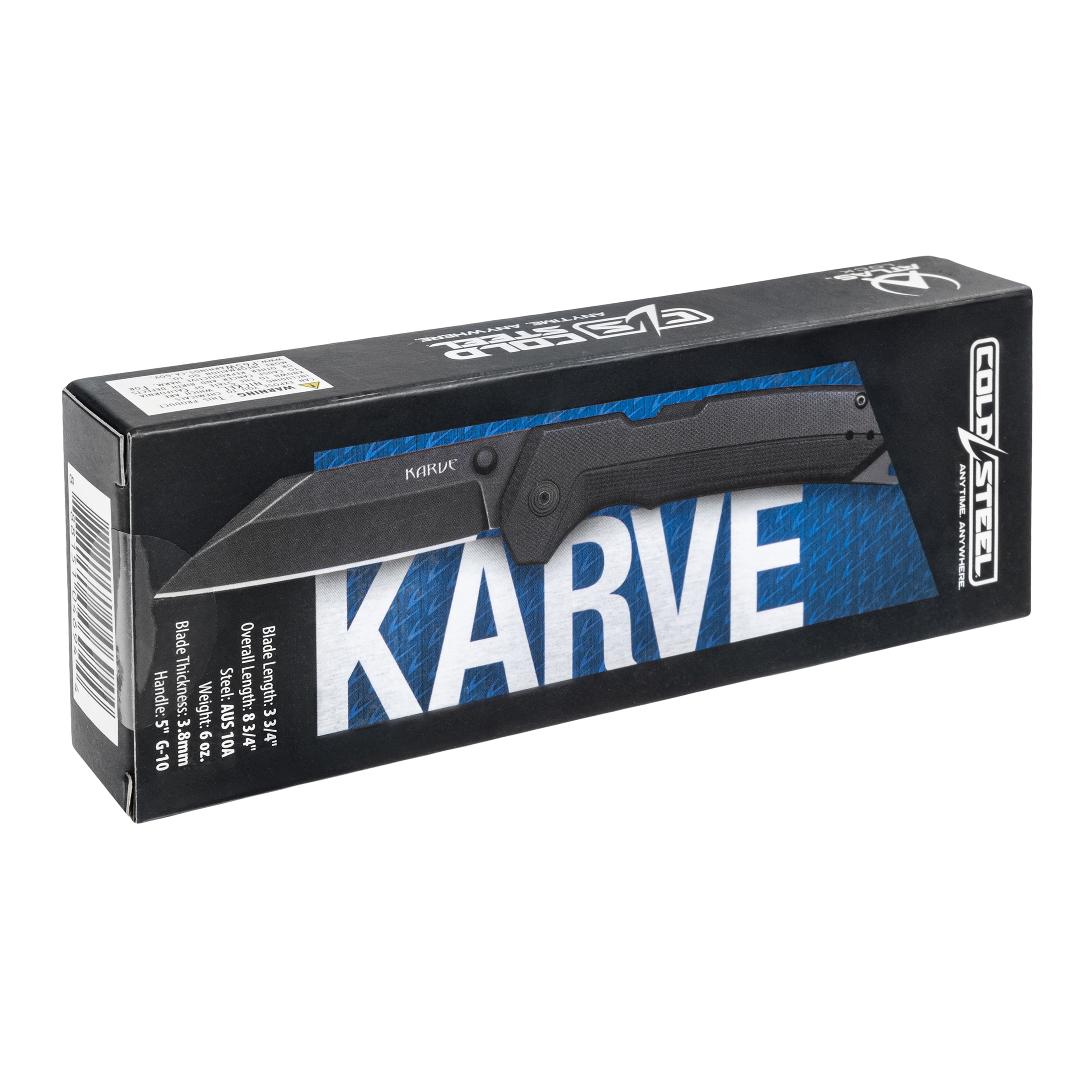 Nóż składany Karve Cold Steel AUS-10A - Black
