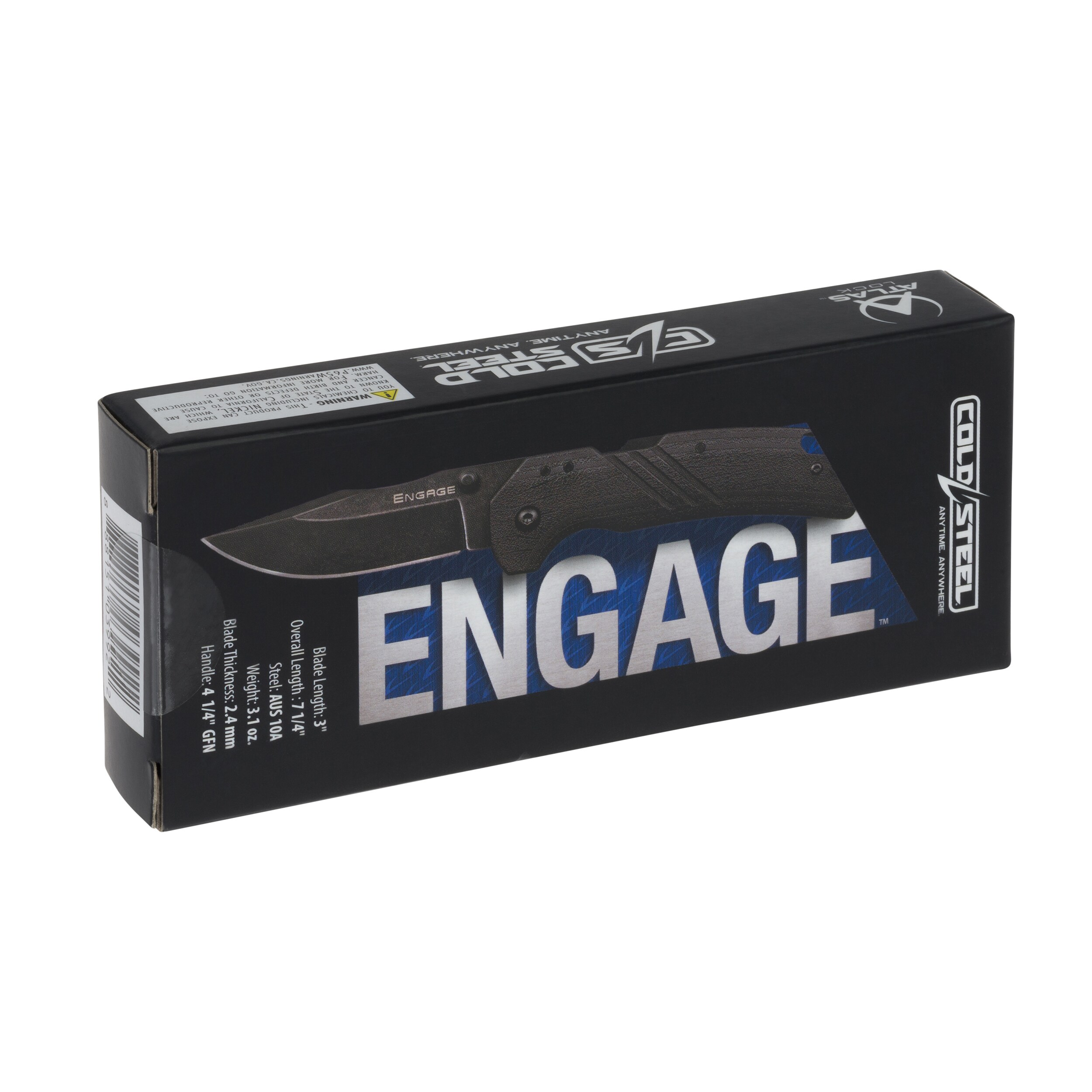 Складаний ніж Cold Steel Engage AUS-10A - Black/Black