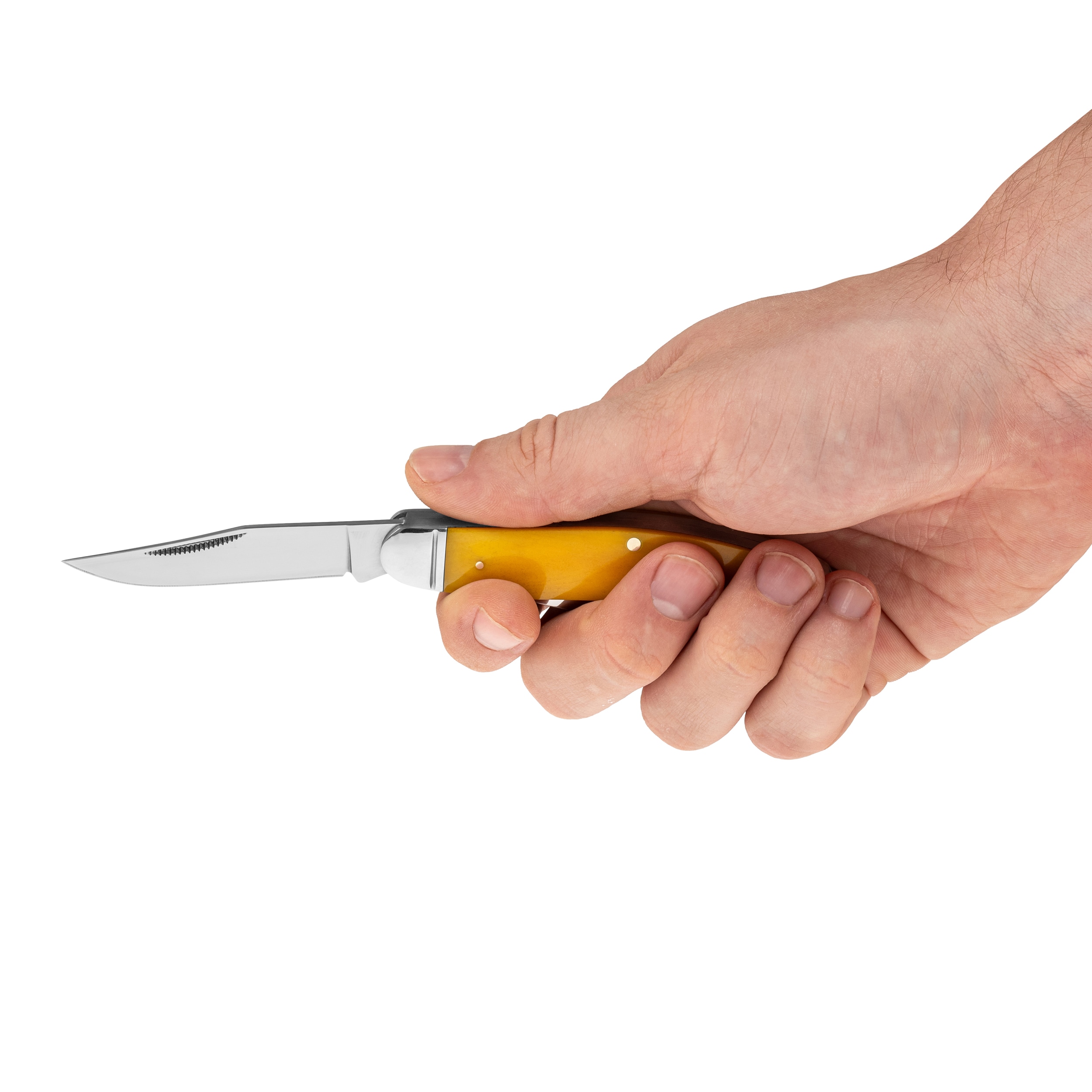 Nóż składany Cold Steel Gentlemen's Stockman 8Cr13MoV - Yellow Bone