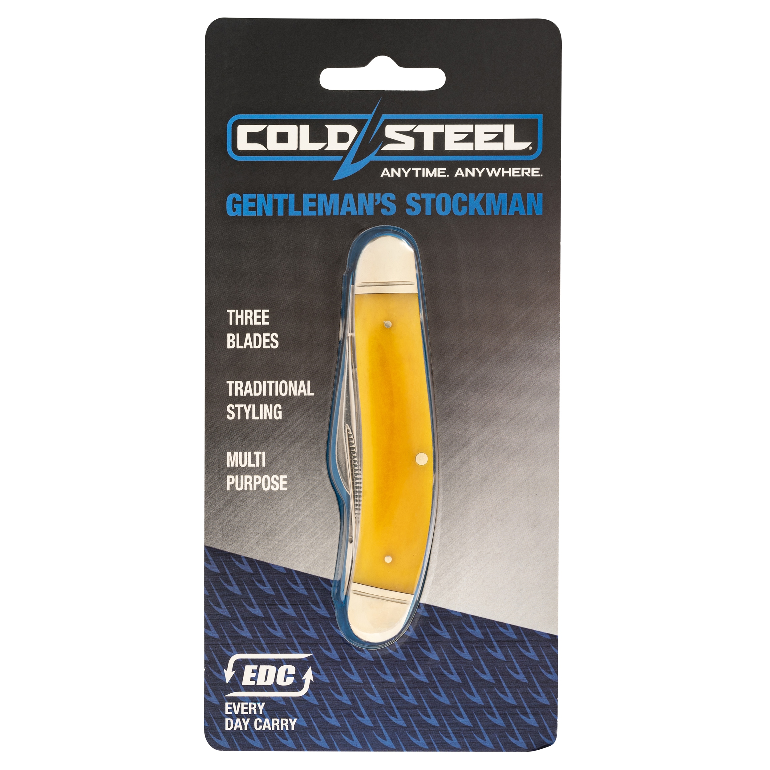 Nóż składany Cold Steel Gentlemen's Stockman 8Cr13MoV - Yellow Bone