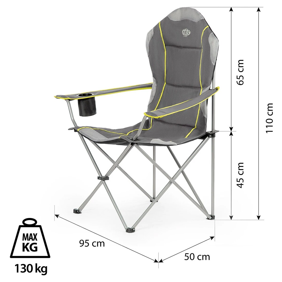 Krzesło turystyczne Nils Camp NC3080 - Szare