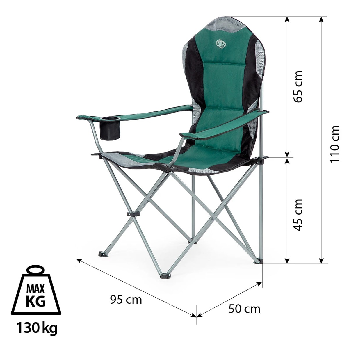 Krzesło turystyczne Nils Camp NC3080 - Zielone