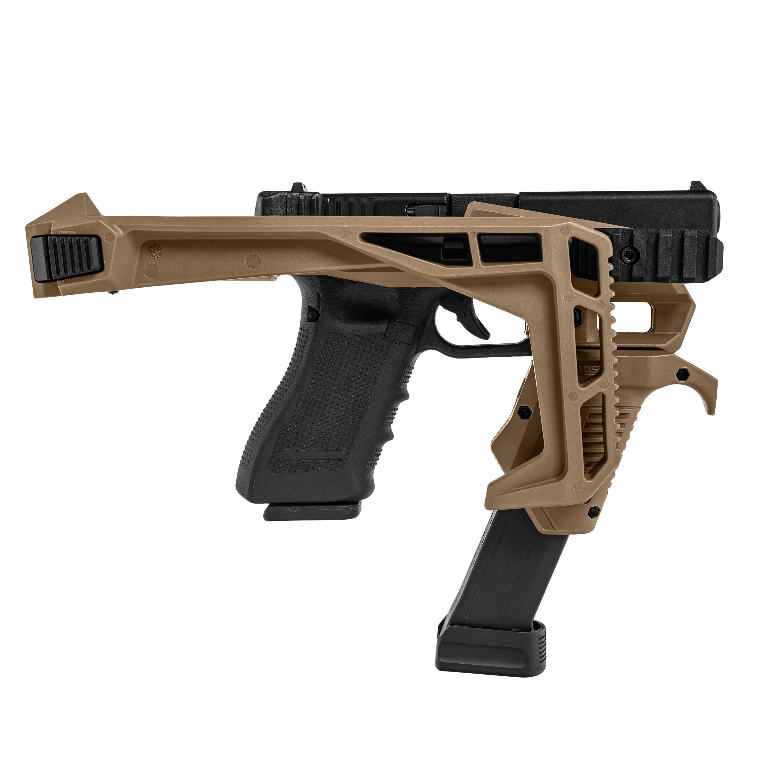 Конверсійний набір Recover Tactical 20/20N Stabilizer Stock Pro Kit + MG9 Grip для пістолетів Glock - Tan
