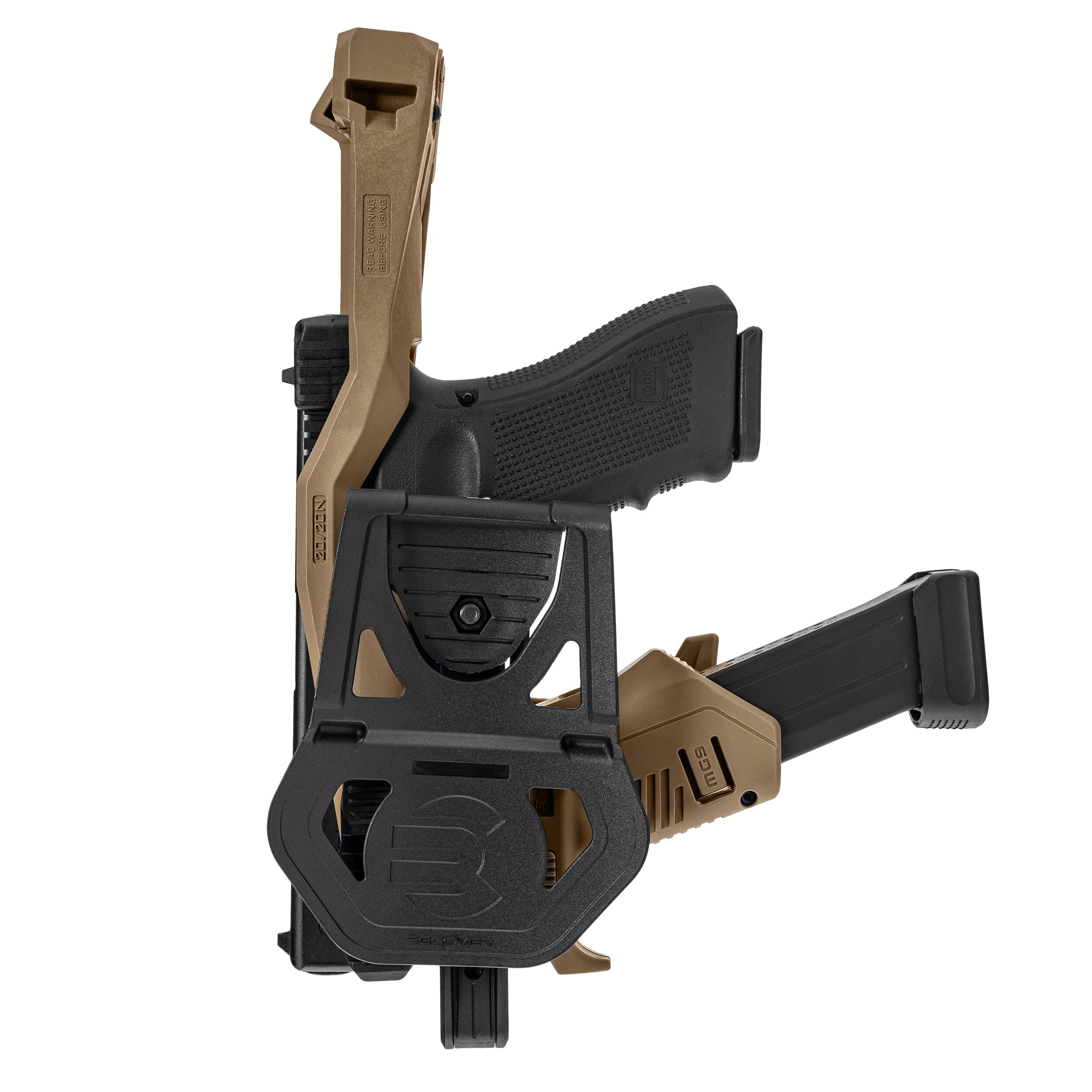 Конверсійний набір Recover Tactical 20/20N Stabilizer Stock Pro Kit + MG9 Grip для пістолетів Glock - Tan