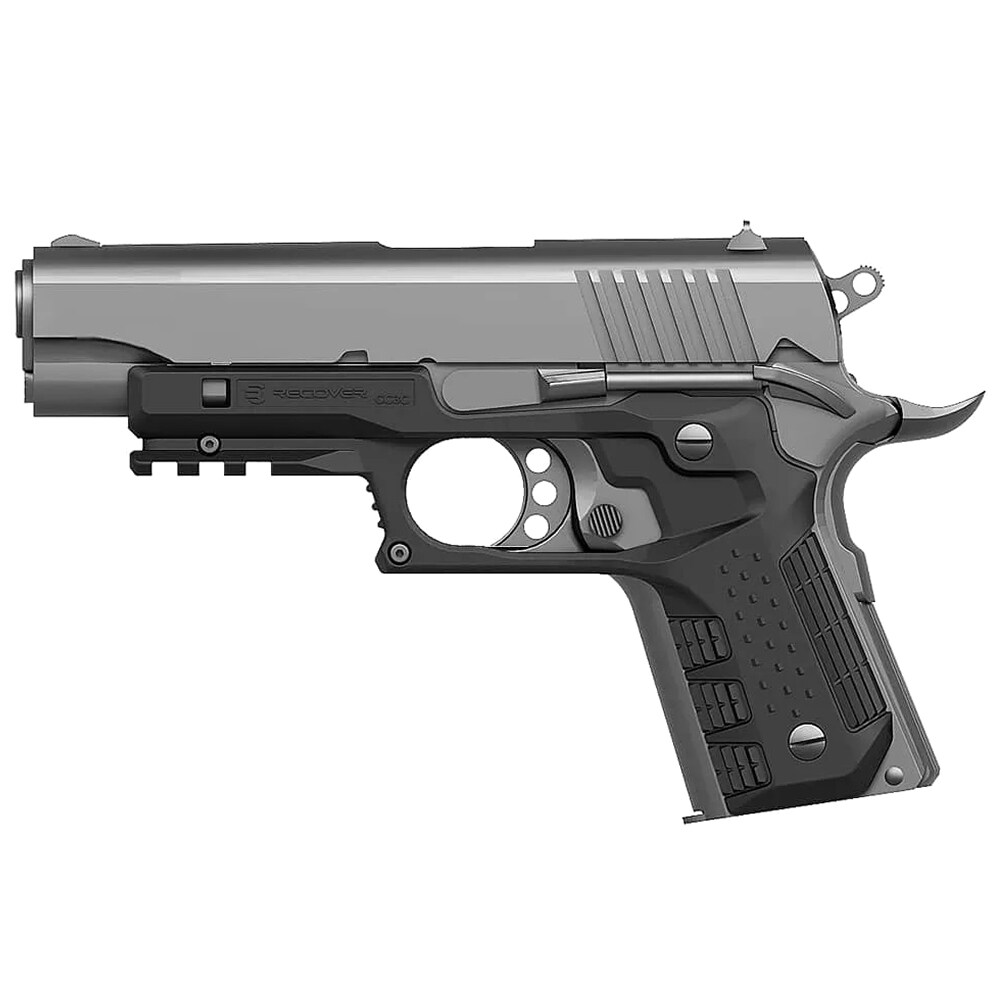 Okładziny ze szkieletem Recover Tactical do pistoletu Colt 1911 Compact - Black