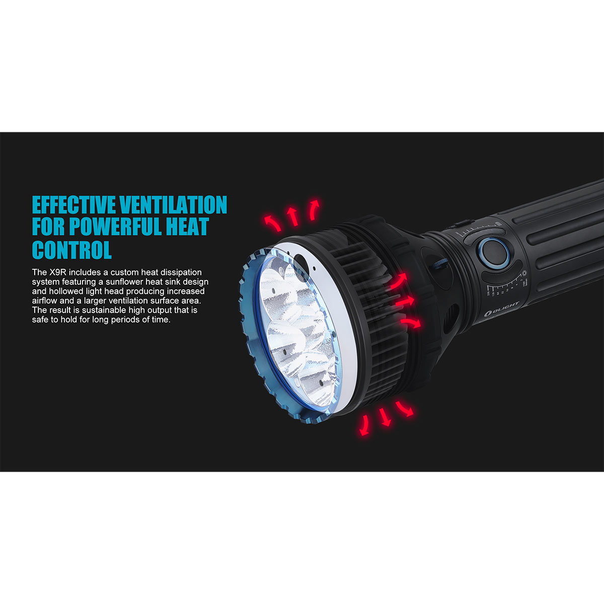 Latarka akumulatorowa Olight X9R Marauder - 25000 lumenów