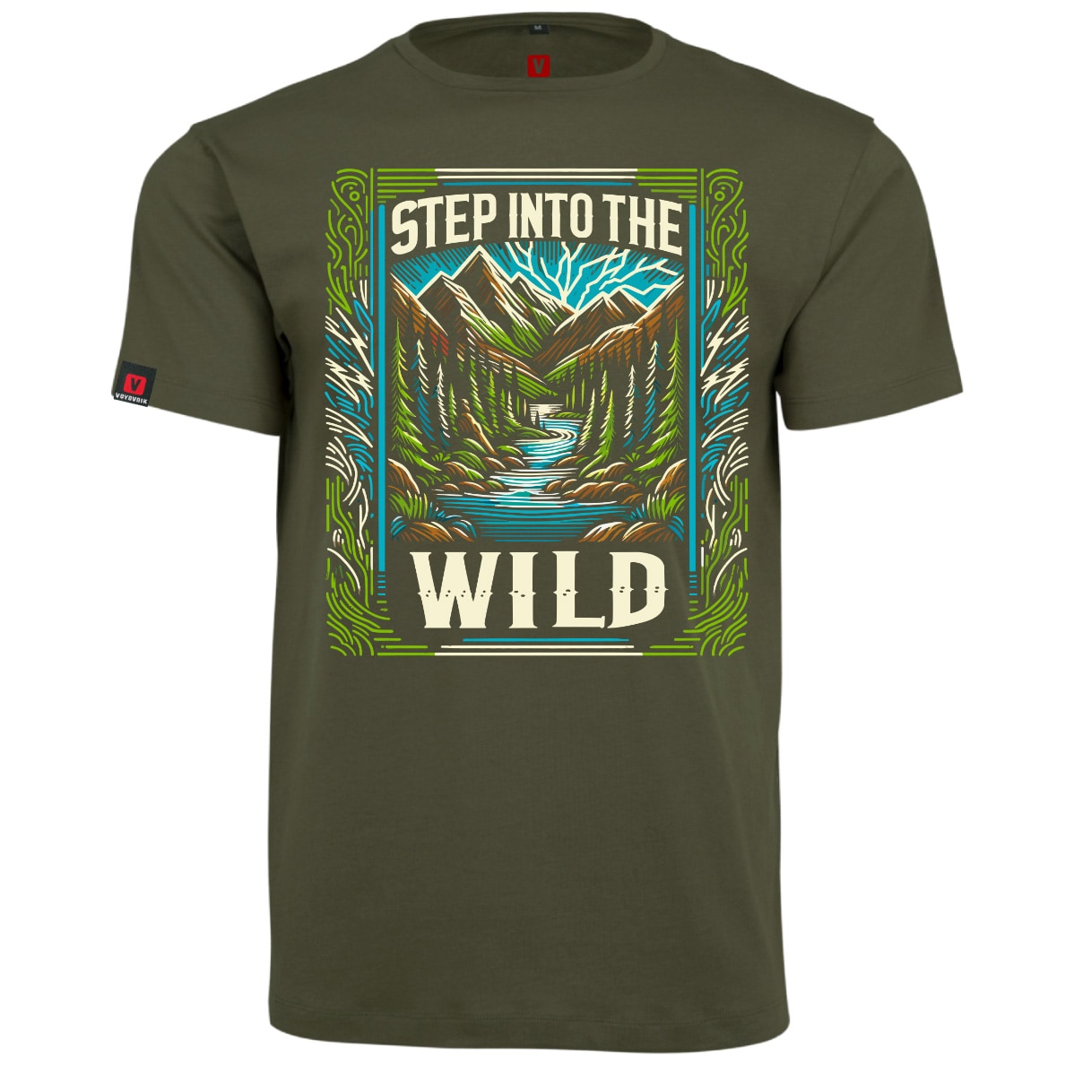 Футболка T-shirt Voyovnik Step Into The Wild - Olive