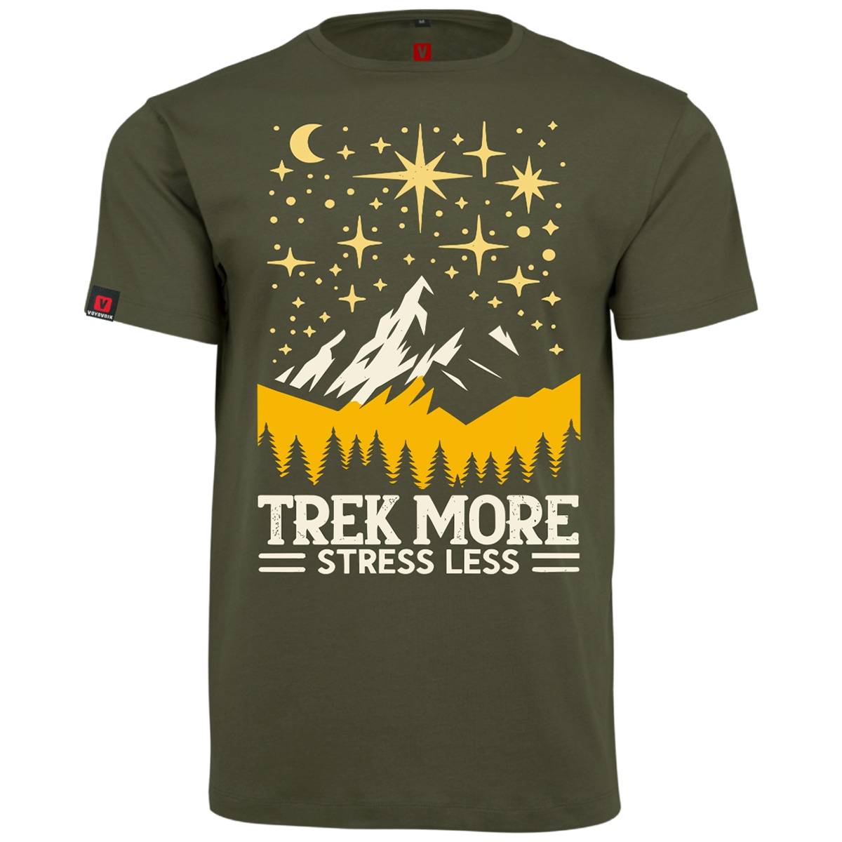 Koszulka T-Shirt Voyovnik Night Sky - Olive